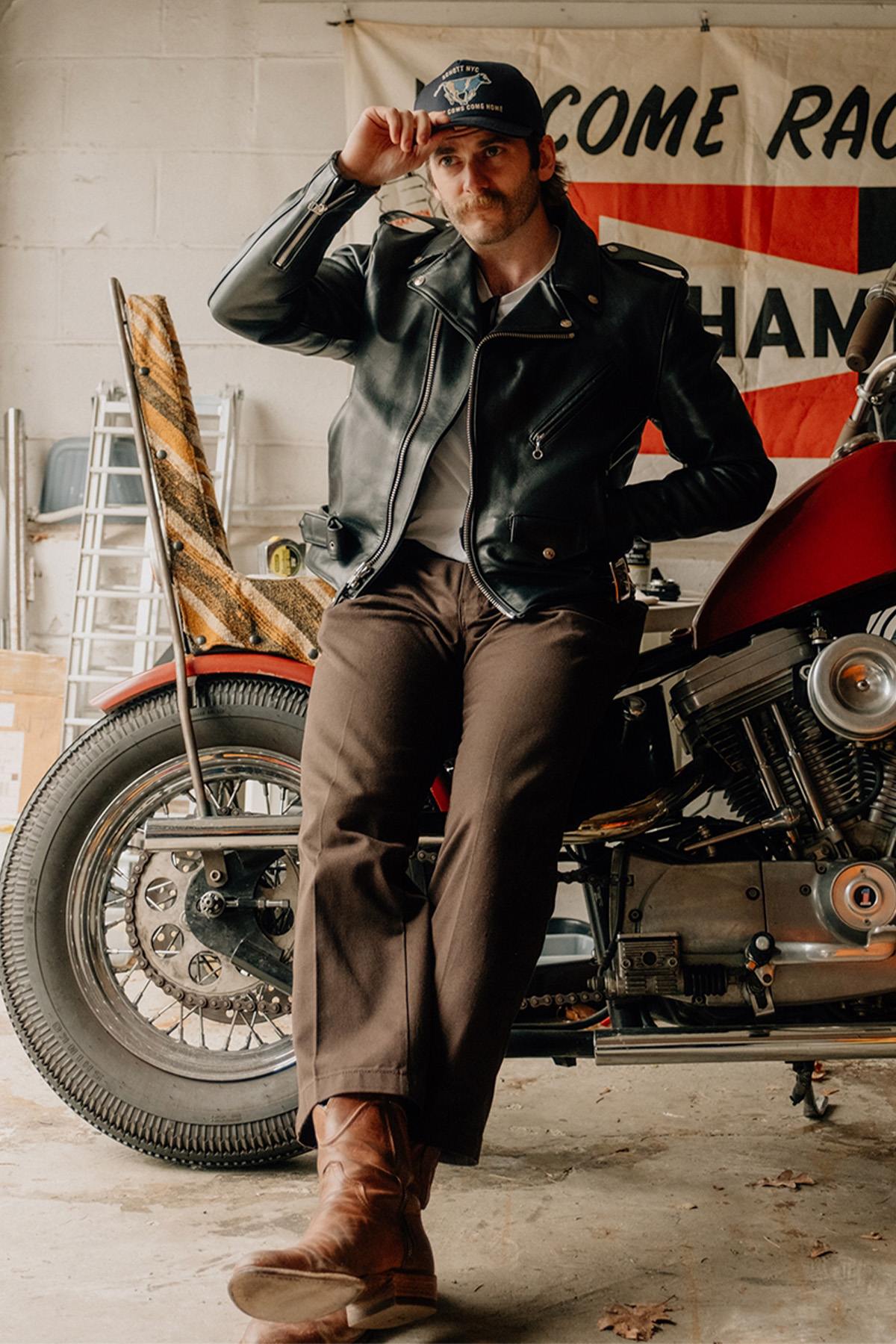 Giacche Uomo Schott PERF 618 NOIR — vista 6