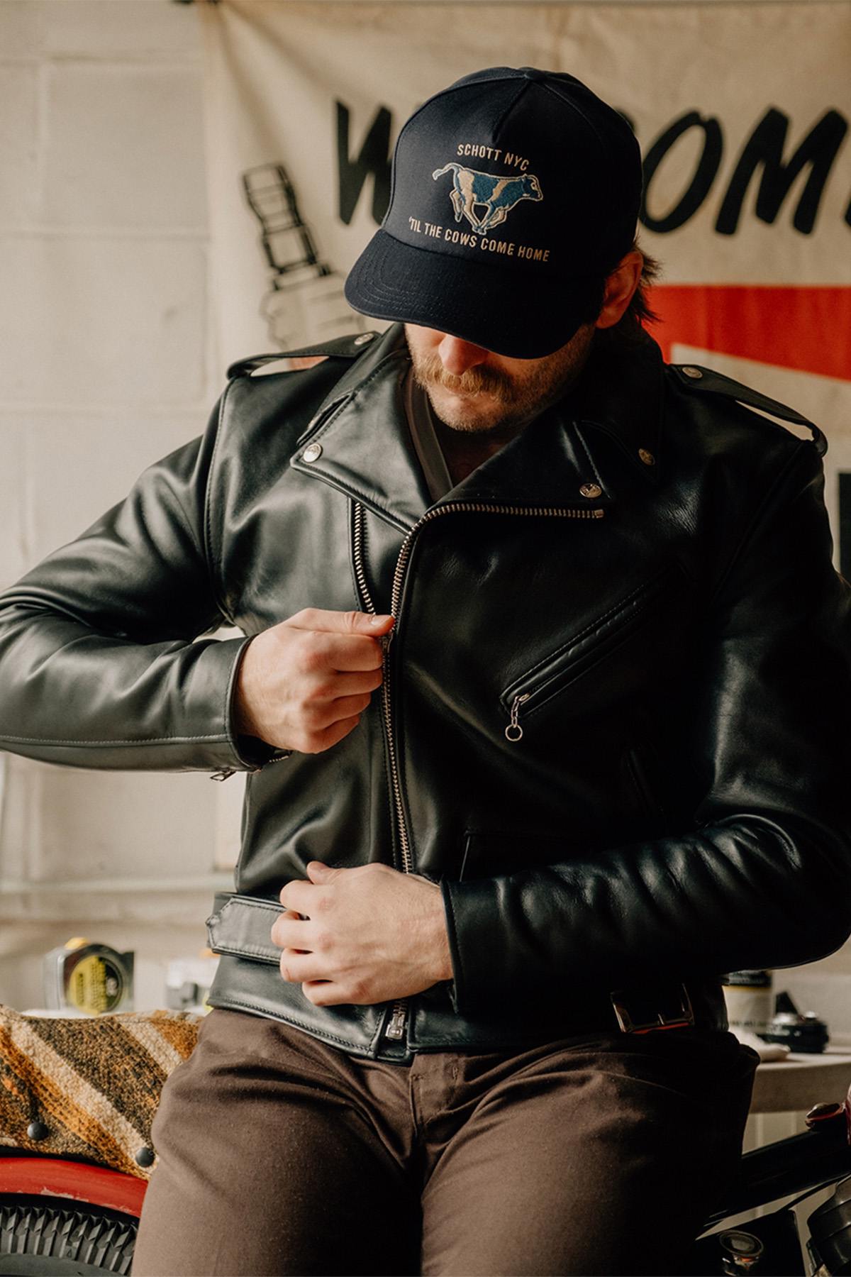 Giacche Uomo Schott PERF 618 NOIR — vista 5