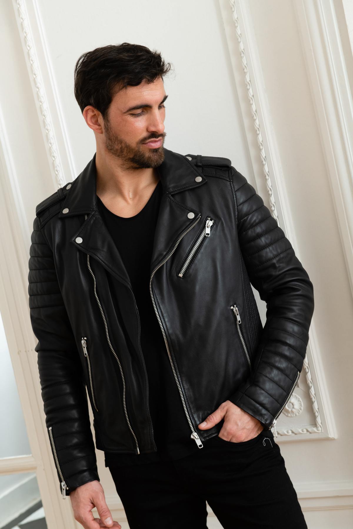 Herren Jacke Serge Pariente HIPSTER NOIR — Ansicht 12