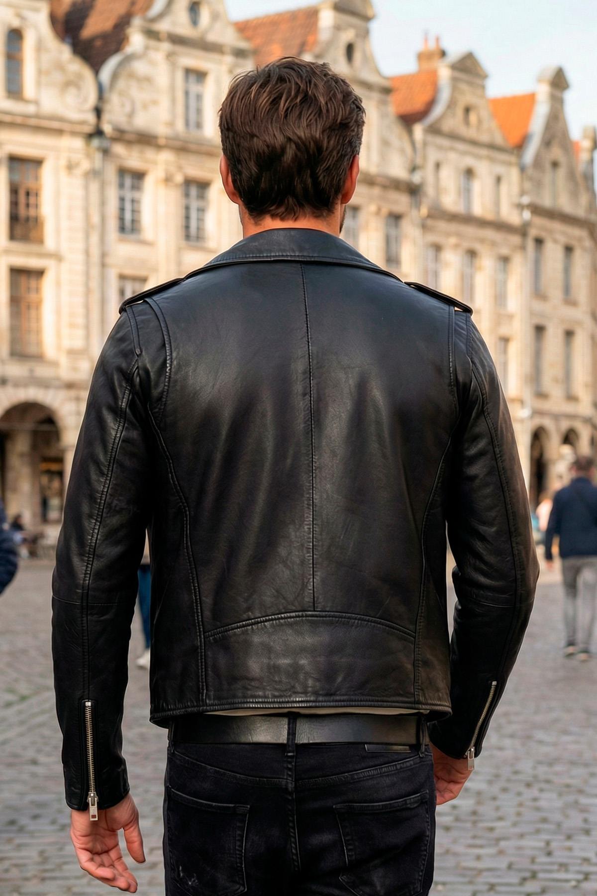 Blouson Homme Serge Pariente ROCKER BLACK — vue 2
