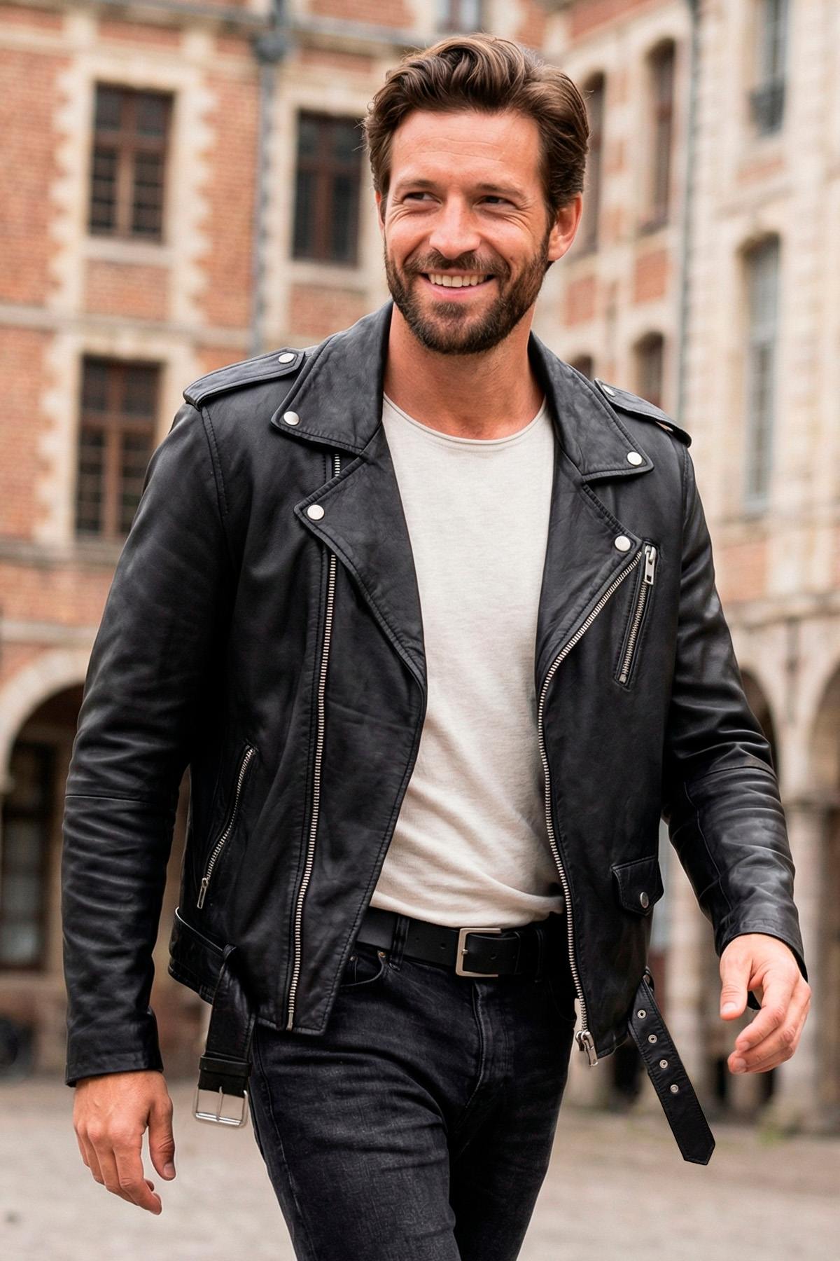 Blouson Homme Serge Pariente ROCKER BLACK — vue 1