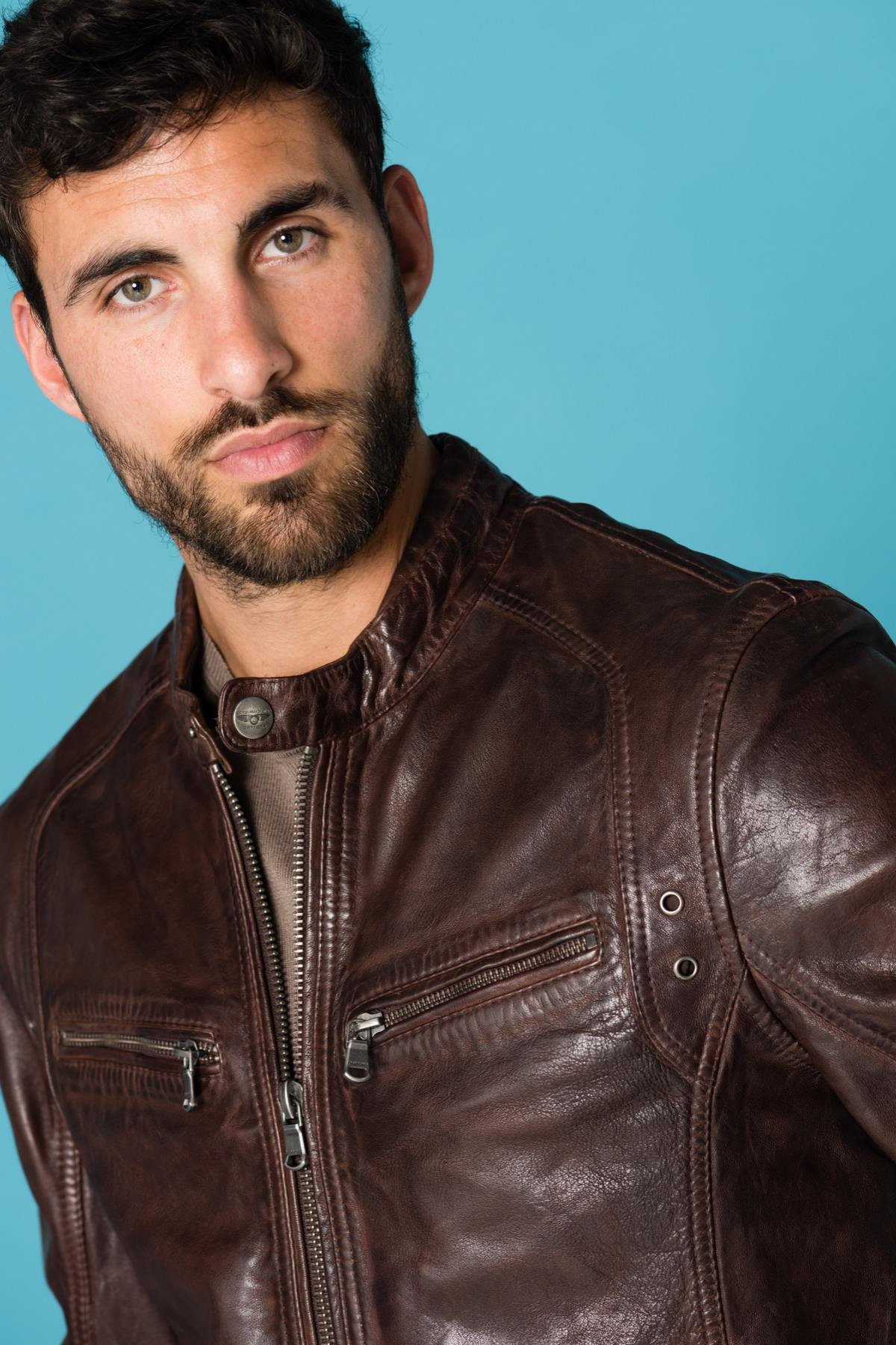 Blouson Homme Daytona DUSTIN SHEEP TIGER WINE BROWN — vue 6