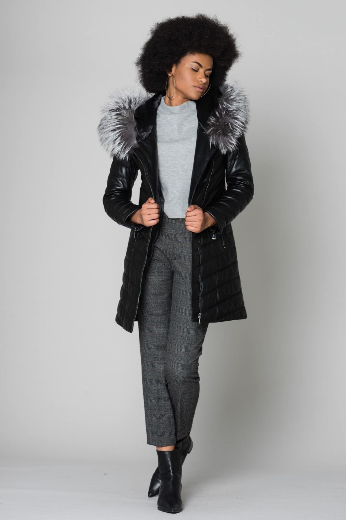 Damen Mantel Cityzen BLONDA AG PERLE RENARD ARGENTE — Ansicht 3