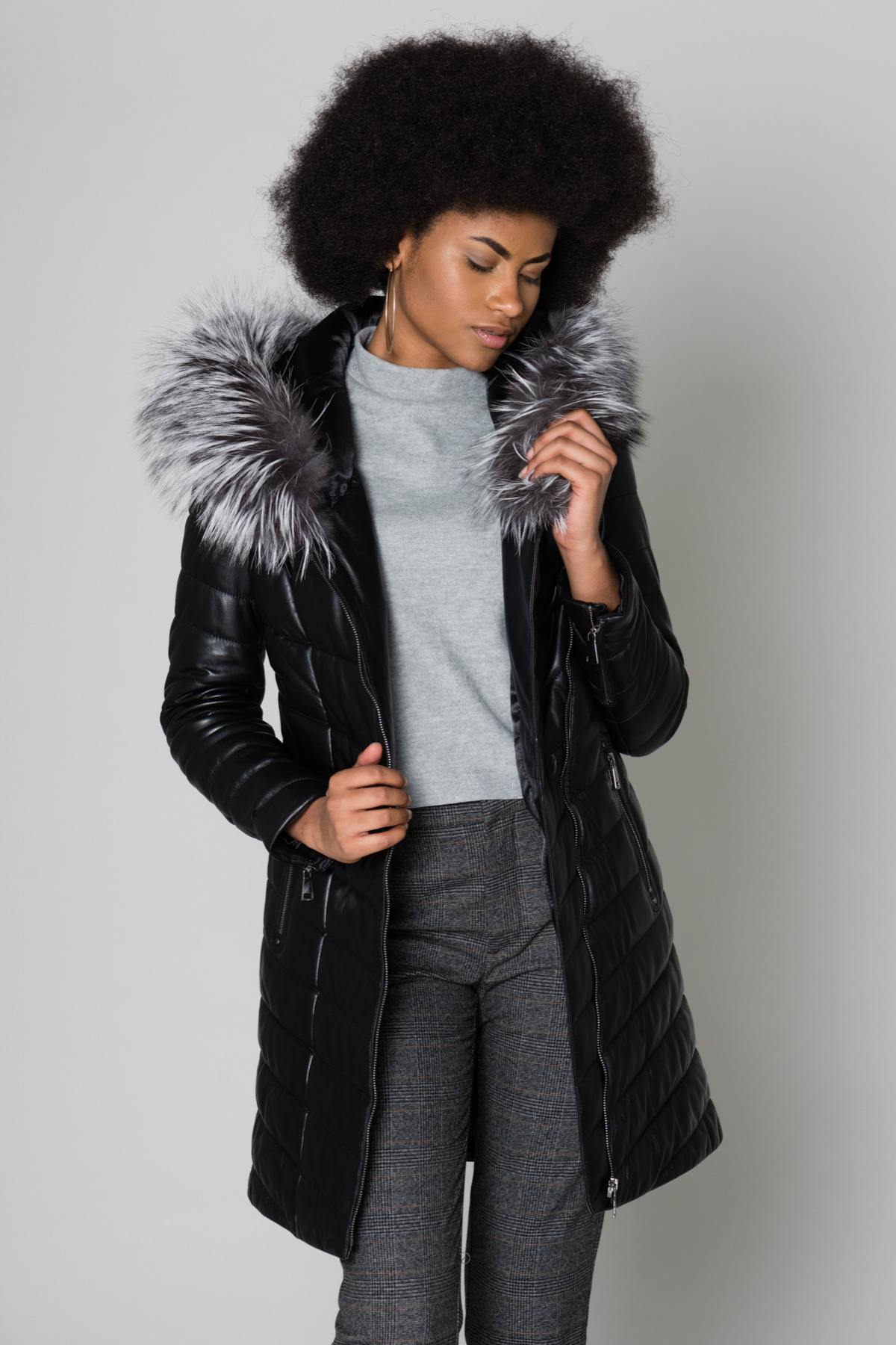 Damen Mantel Cityzen BLONDA AG PERLE RENARD ARGENTE — Ansicht 1