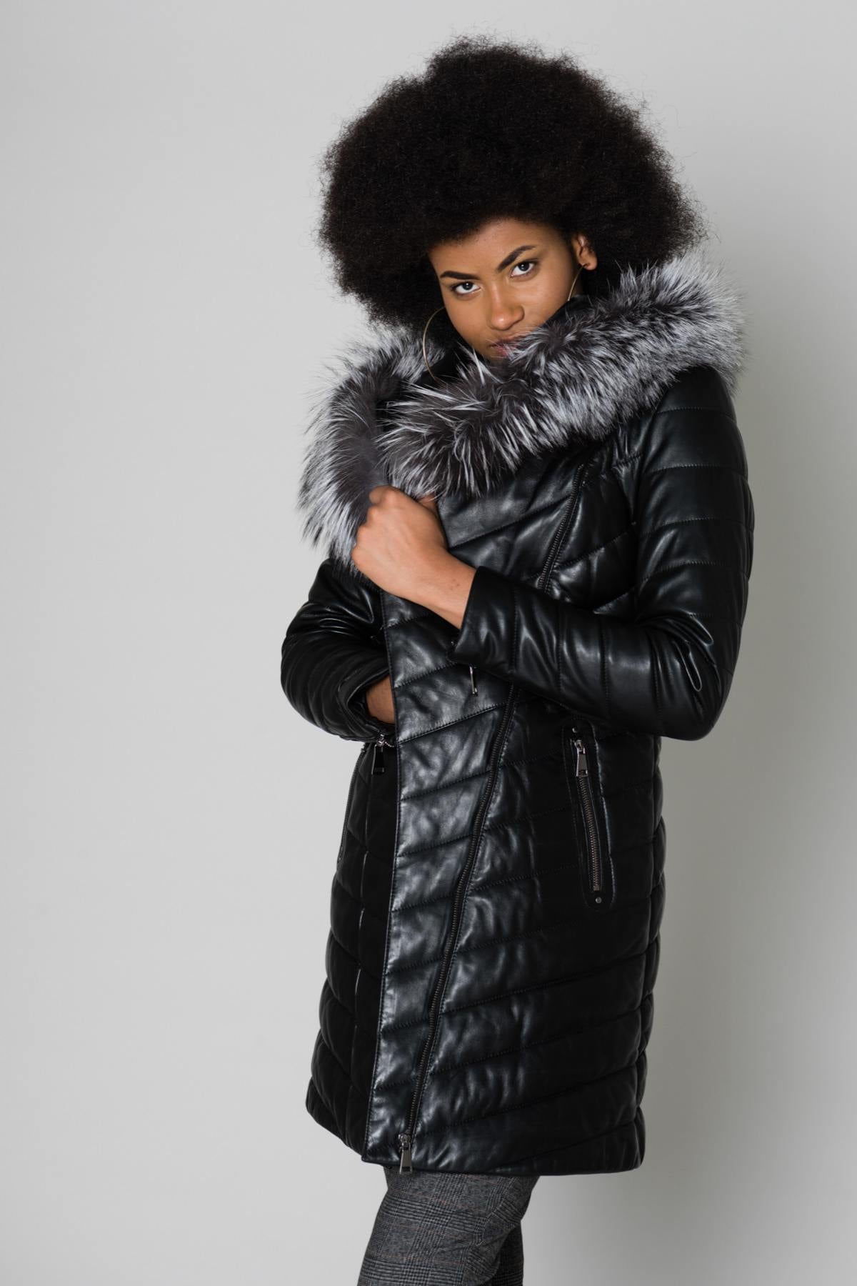 Damen Mantel Cityzen BLONDA AG PERLE RENARD ARGENTE — Ansicht 2