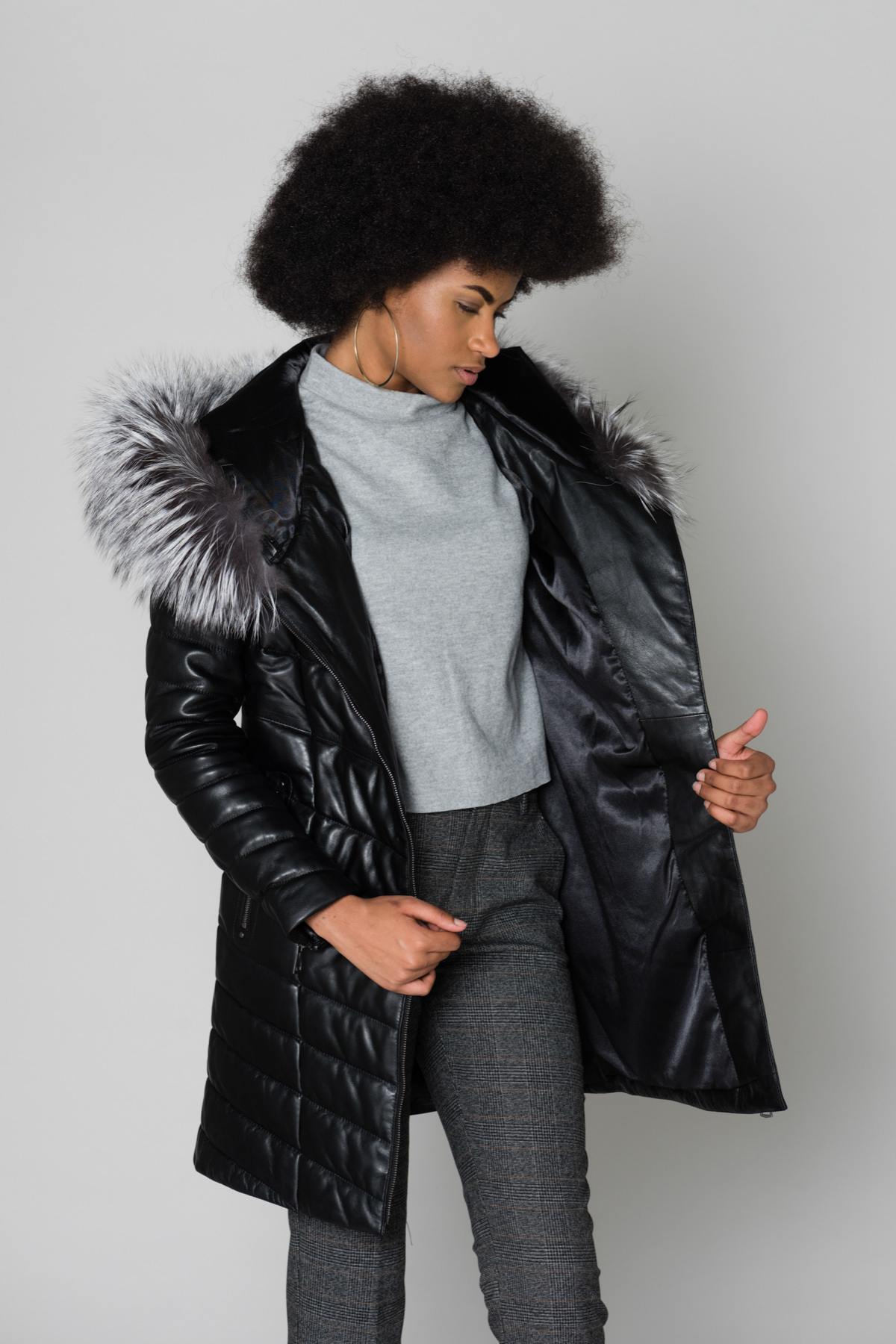 Damen Mantel Cityzen BLONDA AG PERLE RENARD ARGENTE — Ansicht 4