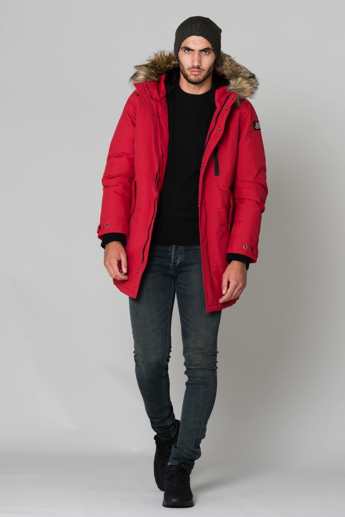 Herren Mantel Schott M53X DARK RED — Ansicht 2