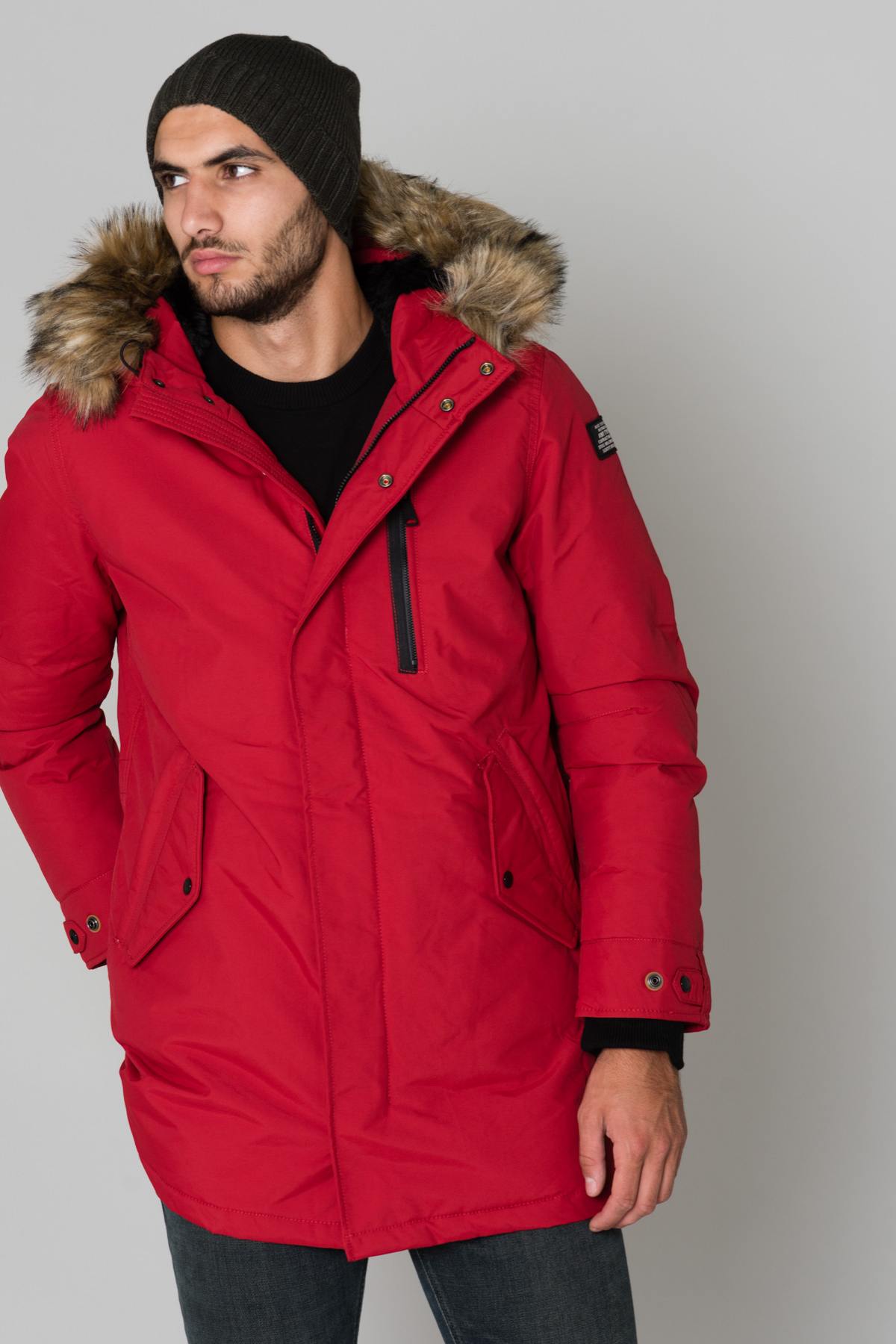 Herren Mantel Schott M53X DARK RED — Ansicht 5