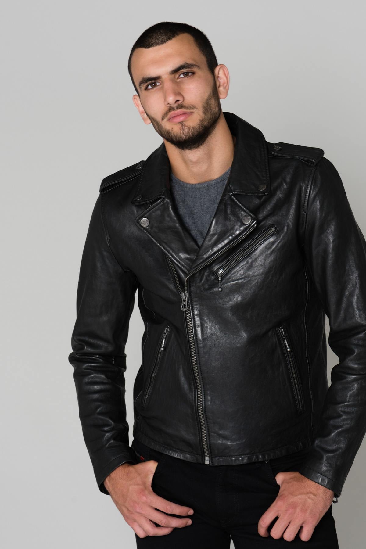 Blouson Homme Daytona GOLBERG LAMB PAOLO BLACK — vue 5