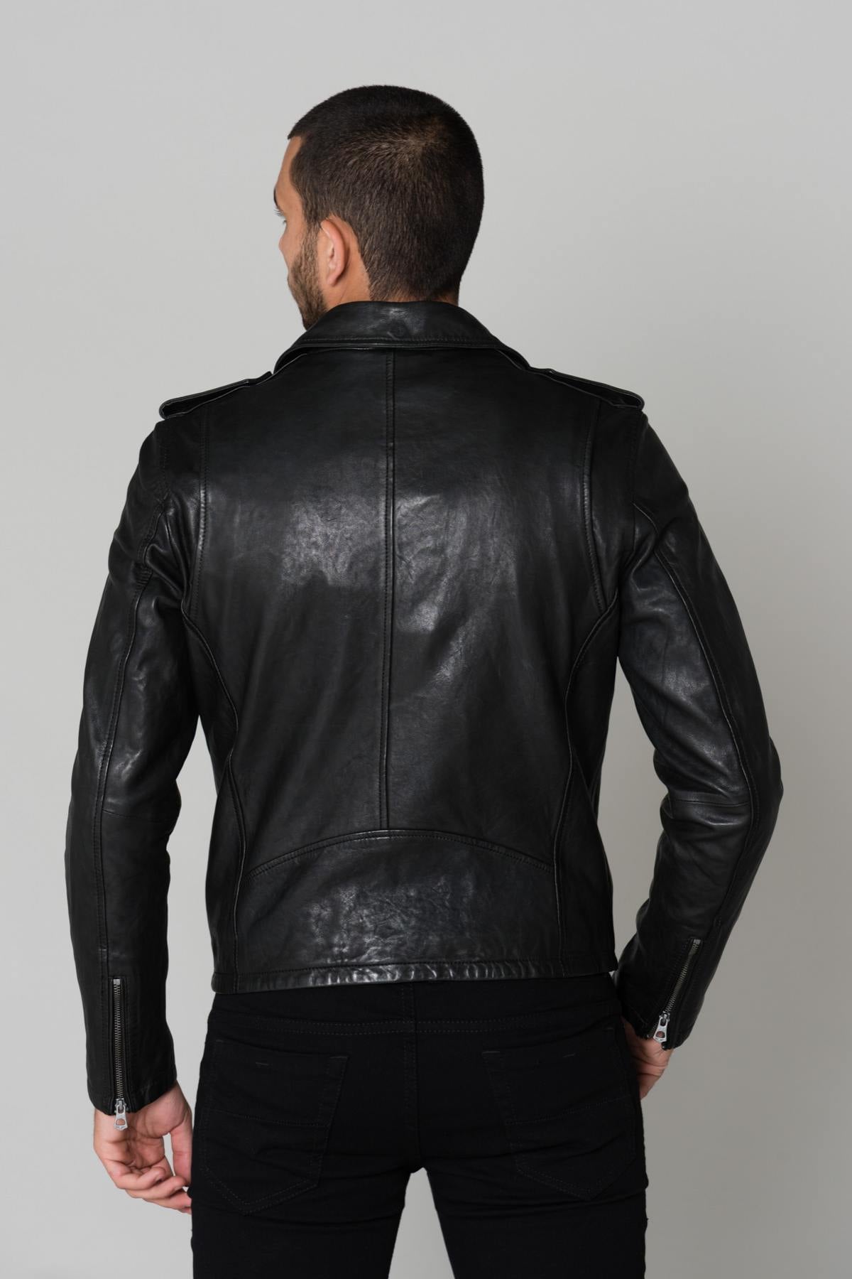 Blouson Homme Daytona GOLBERG LAMB PAOLO BLACK — vue 6