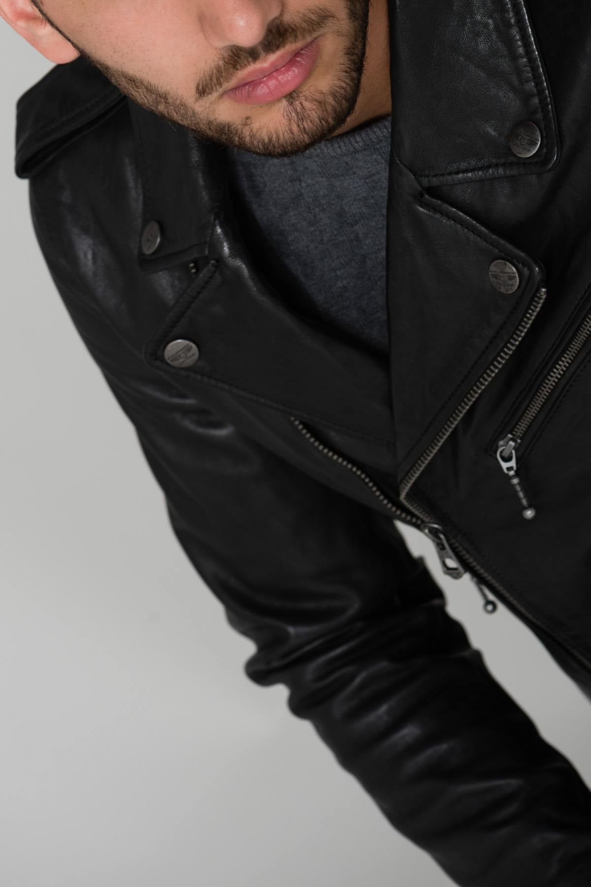 Blouson Homme Daytona GOLBERG LAMB PAOLO BLACK — vue 7