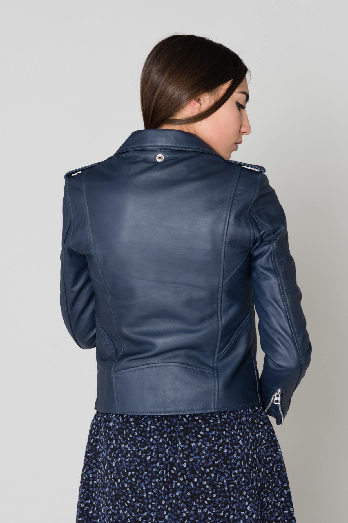 Blouson Femme Schott LCW1601D NAVY — vue 6
