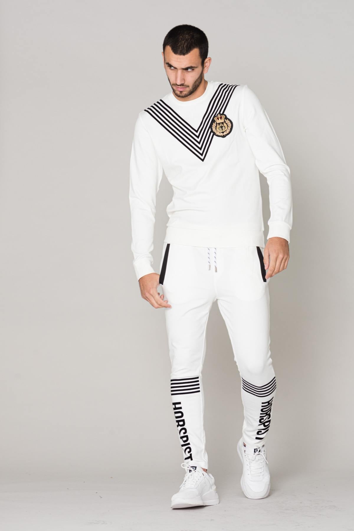 Pull/sweatshirt Homme Horspist DIEGO WHITE  — vue 3
