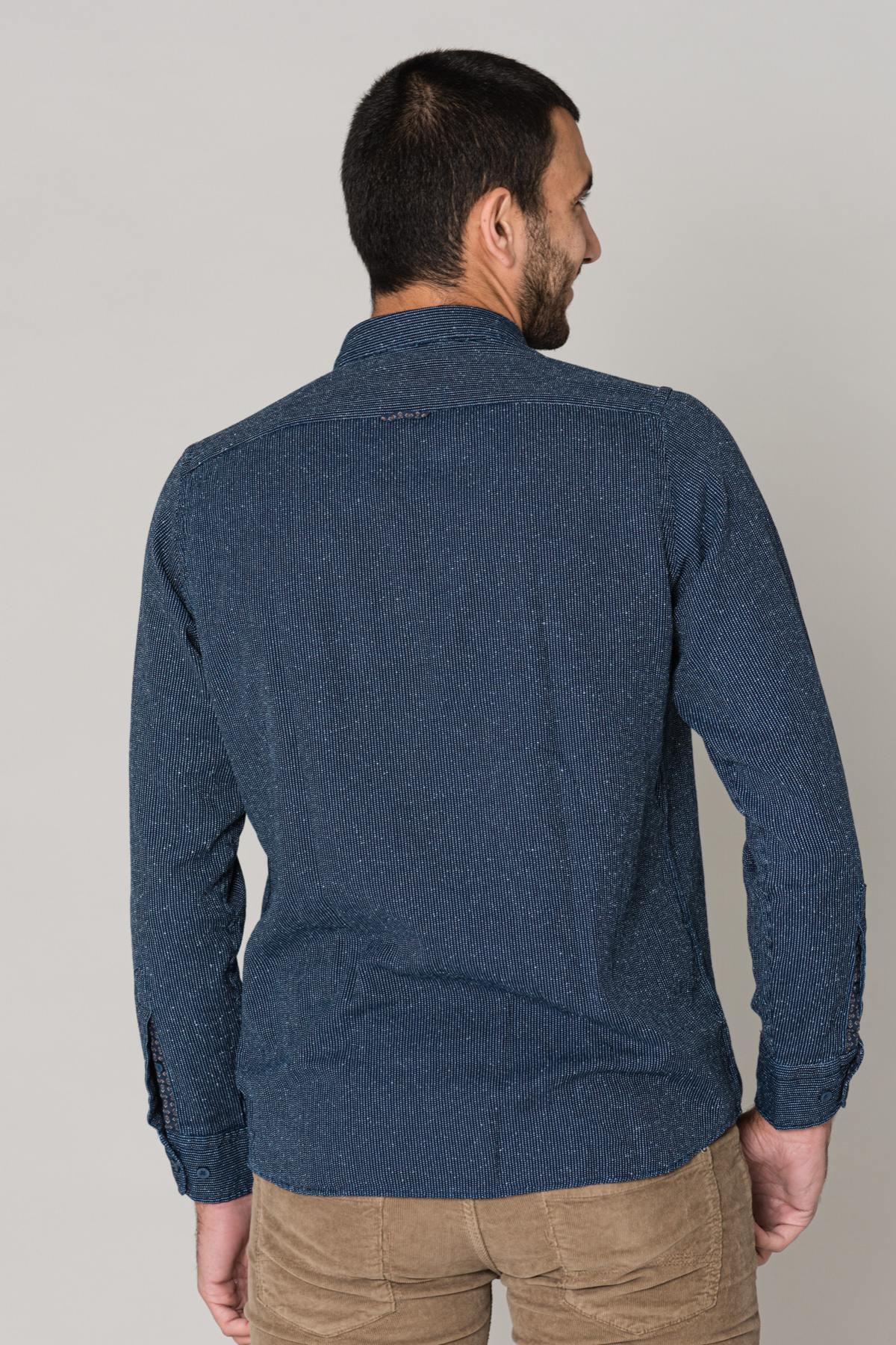 Camicia Uomo Mcs CHEMISE C0166-754 INDIGO — vista 3