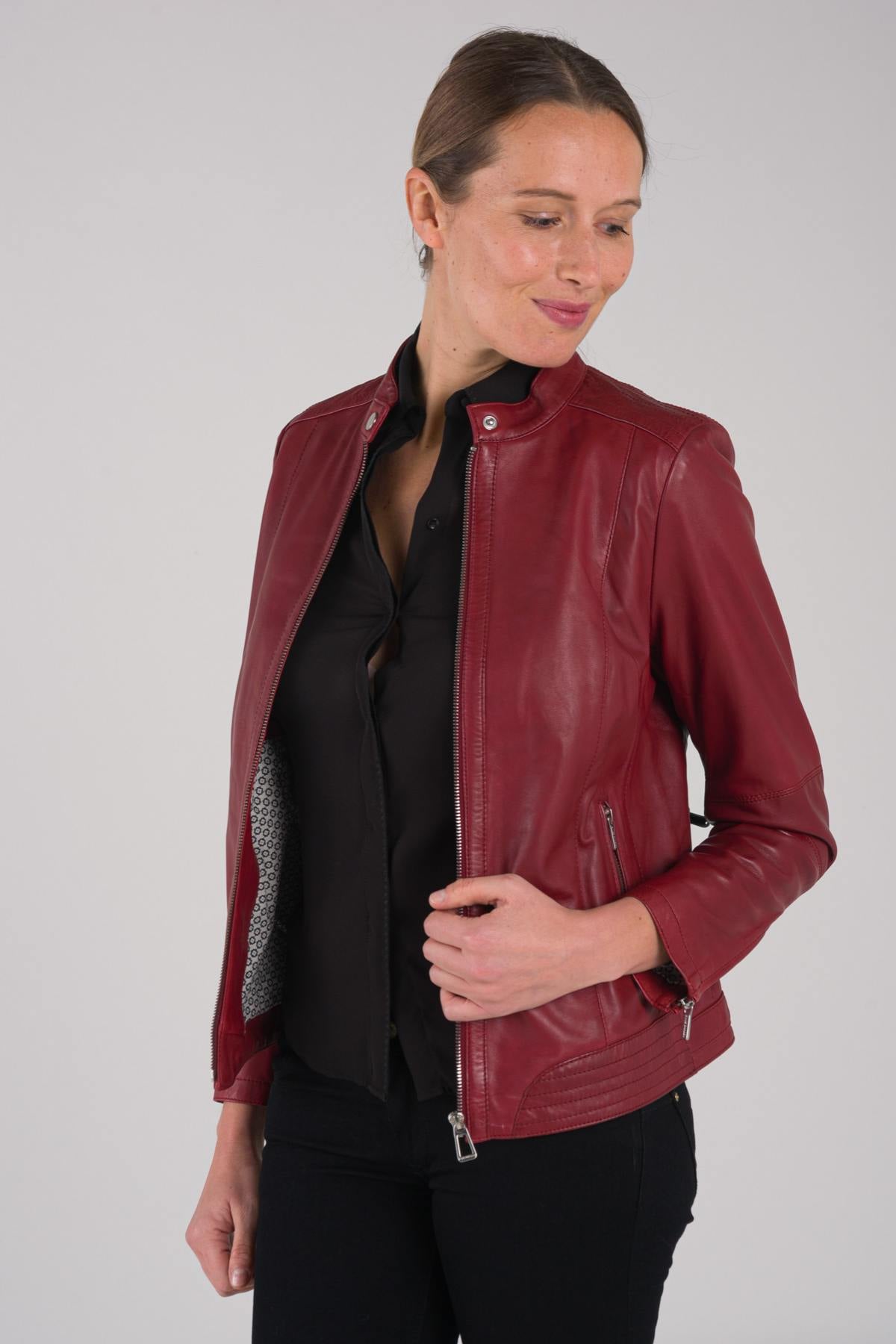 Blouson Femme Rose Garden CALVI CURVE SHEEP MANILA RED CHIL — vue 1