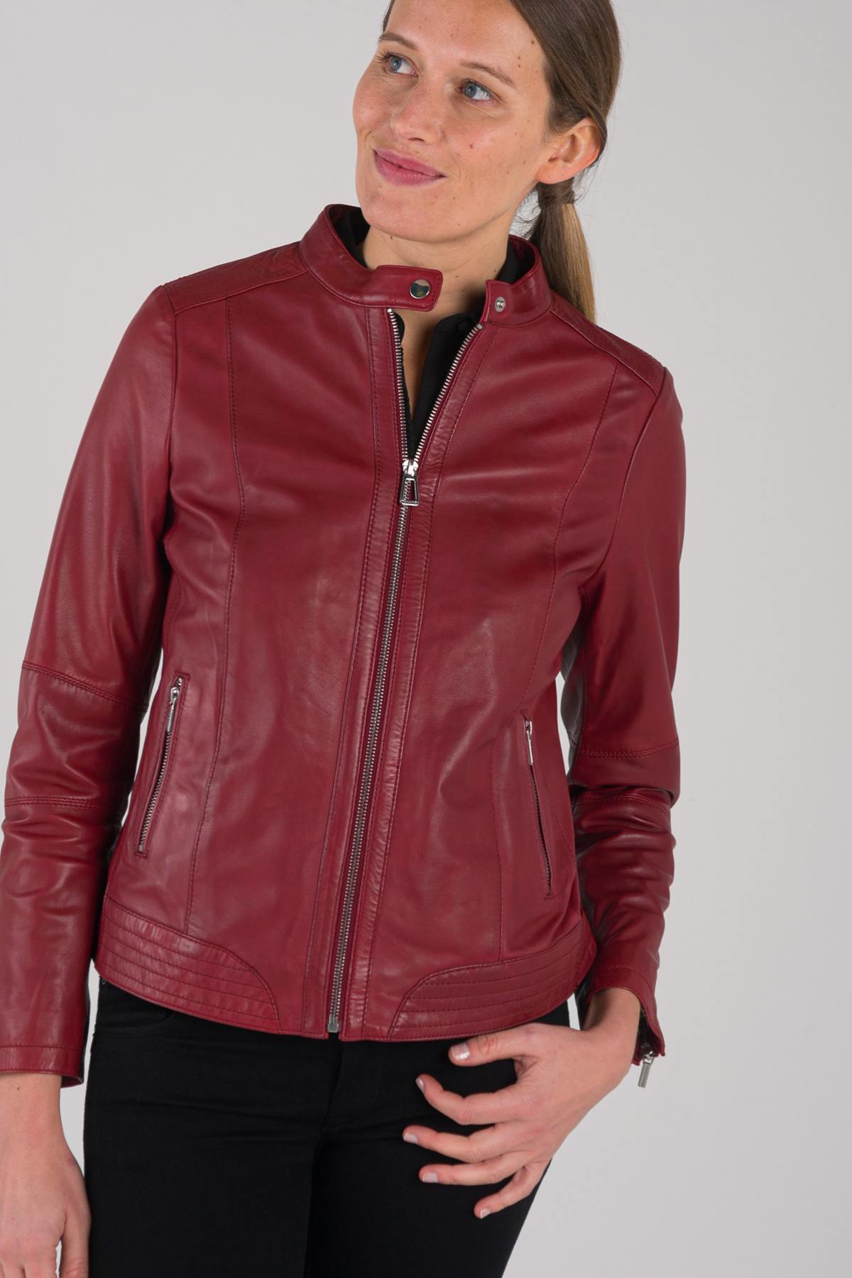 Blouson Femme Rose Garden CALVI CURVE SHEEP MANILA RED CHIL — vue 4