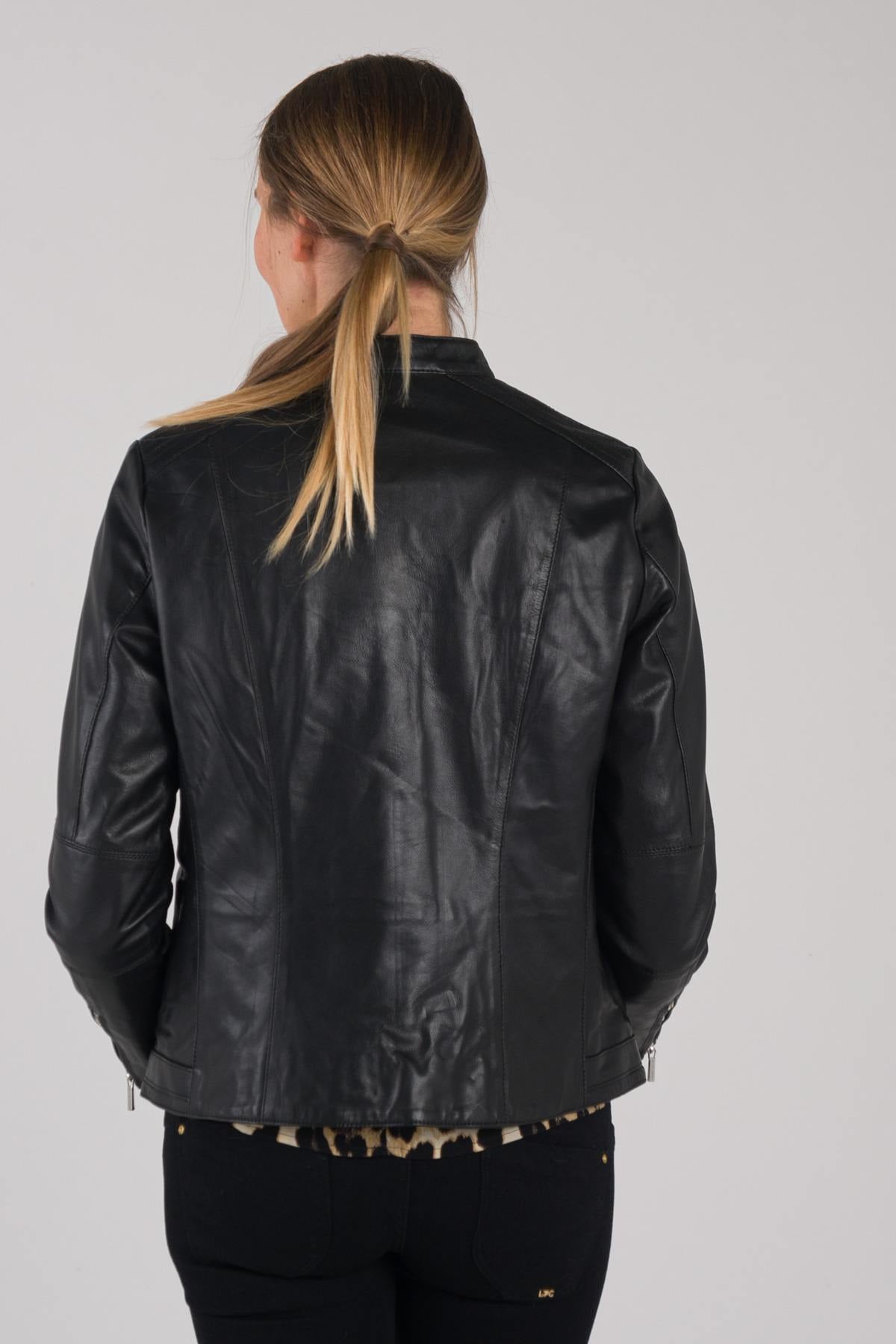 Chaqueta Mujeres Rose Garden CALVI CURVE SHEEP MANILA BLACK — vista 3