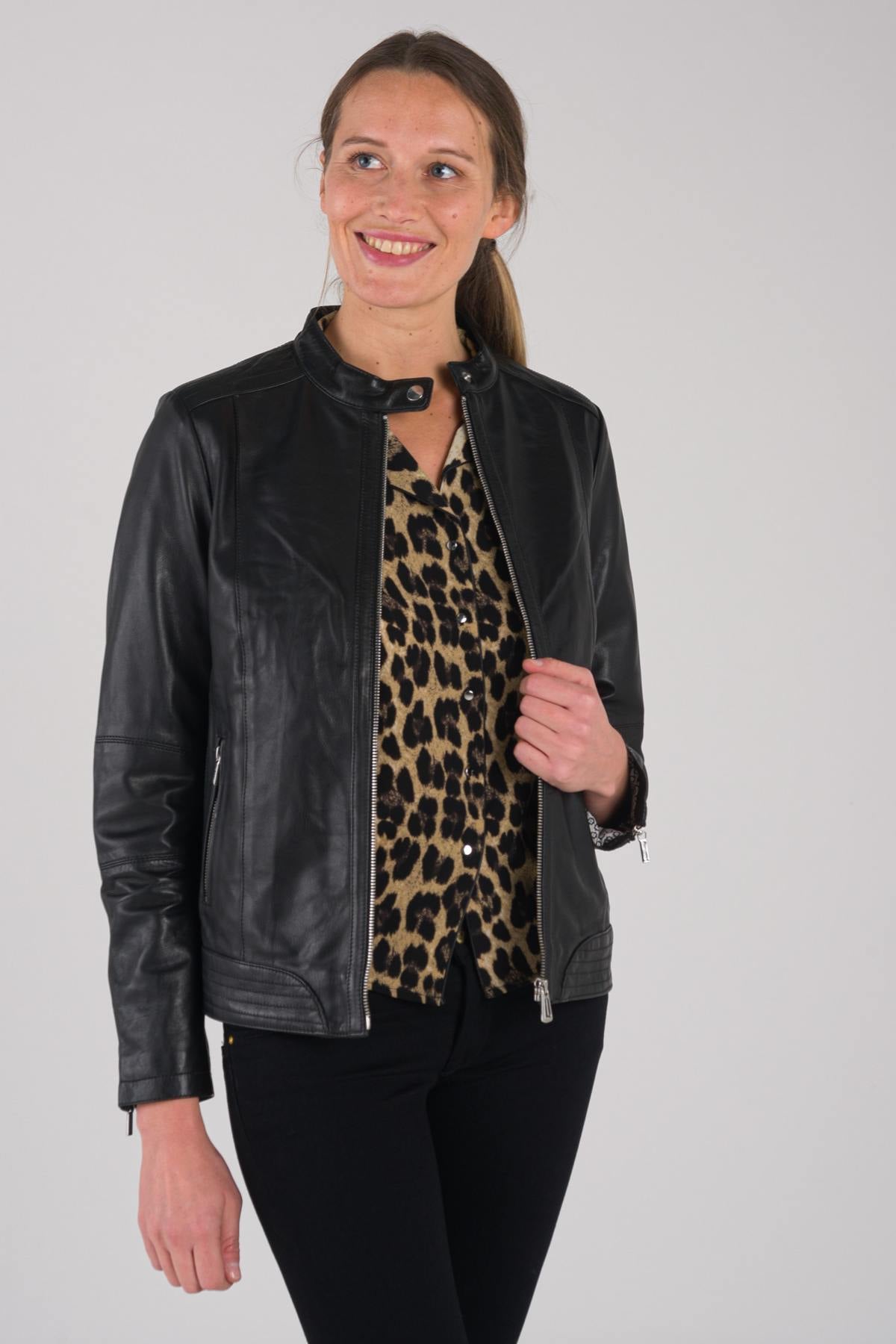 Chaqueta Mujeres Rose Garden CALVI CURVE SHEEP MANILA BLACK — vista 1