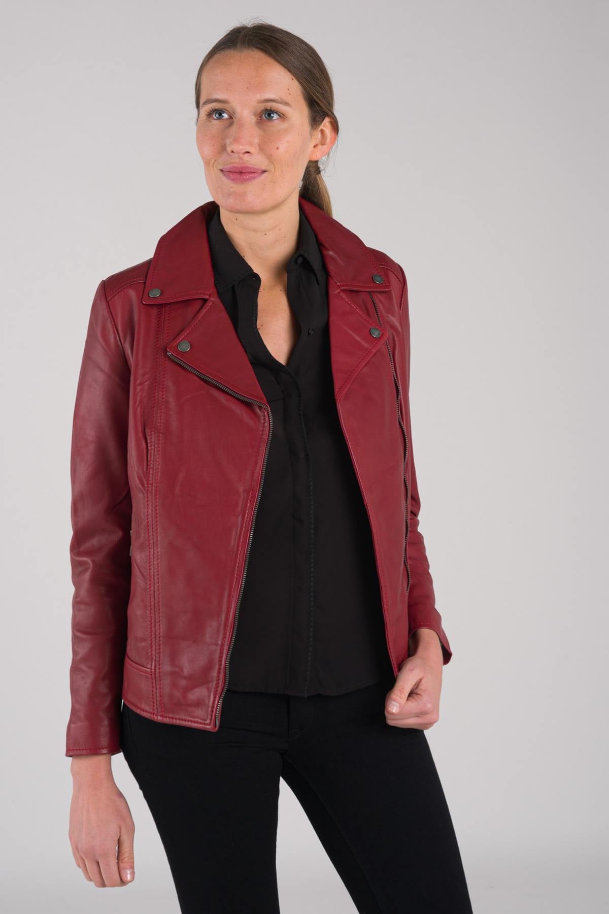 Giacche Donna Rose Garden BREDA CURVE SHEEP MANILA RED CHILI — vista 3