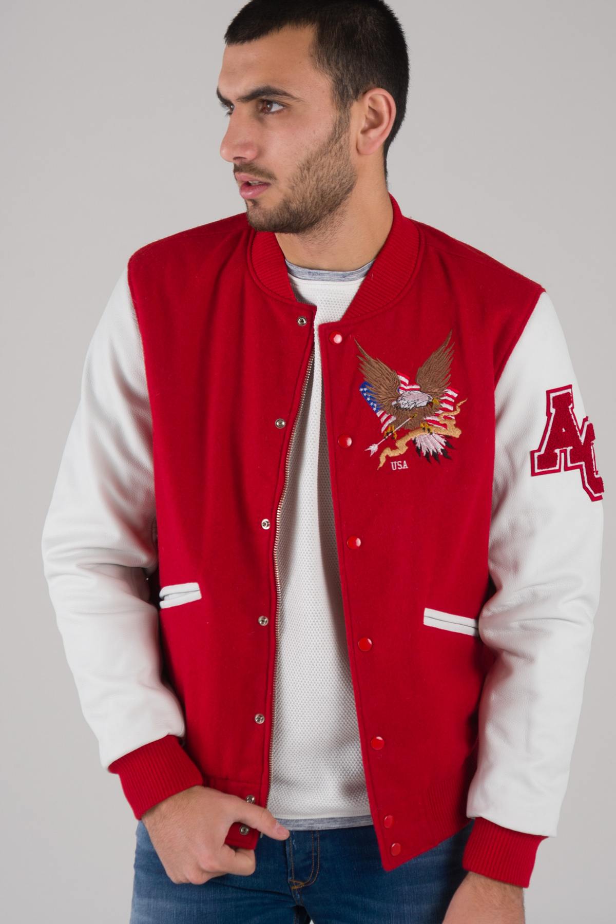 Herren Jacke American College REF 71 RED/WHITE — Ansicht 1