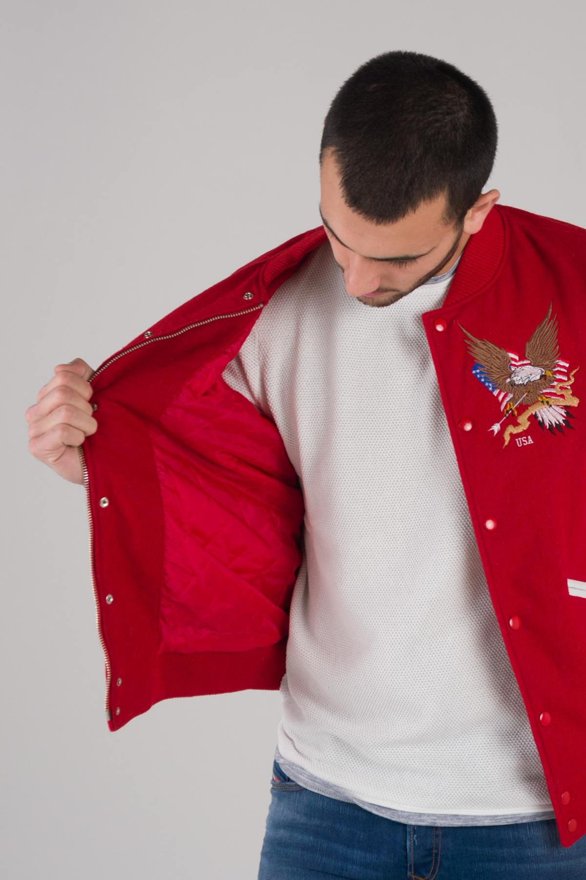 Herren Jacke American College REF 71 RED/WHITE — Ansicht 10