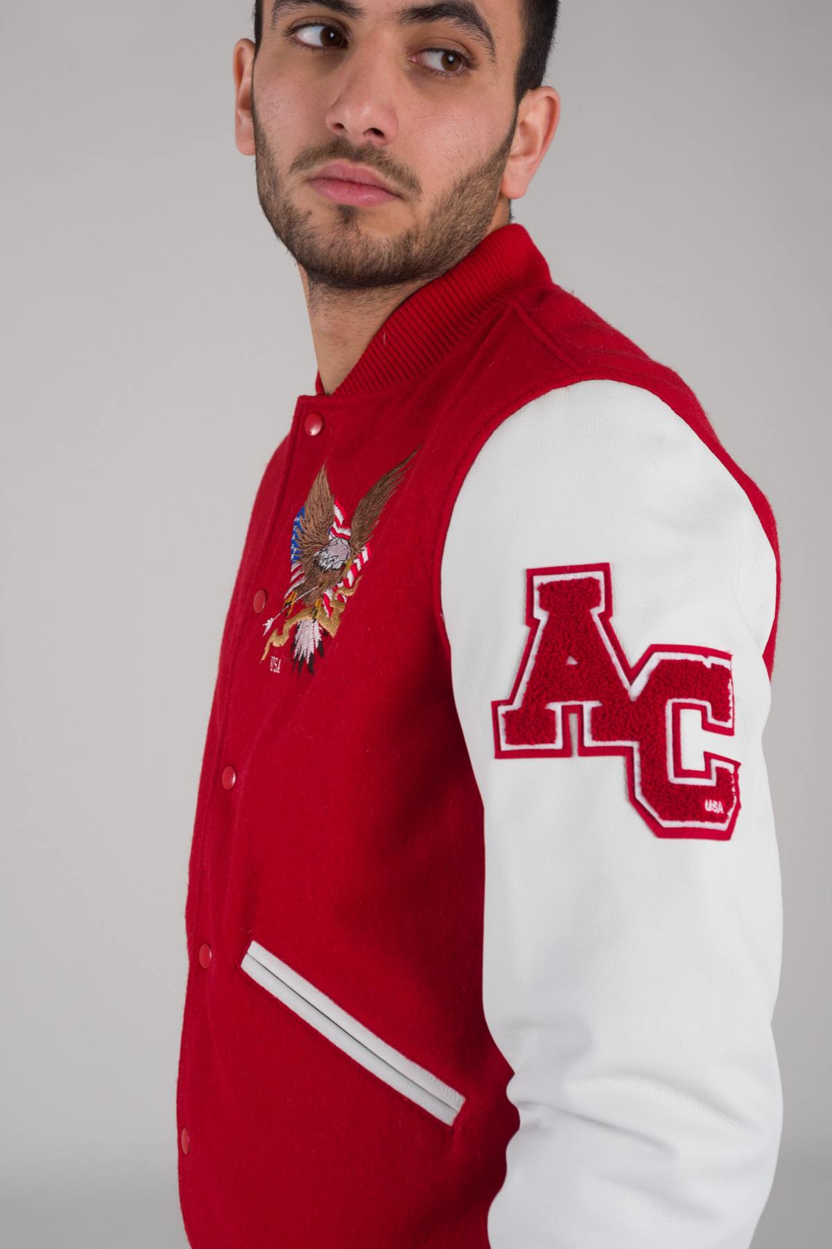 Herren Jacke American College REF 71 RED/WHITE — Ansicht 7