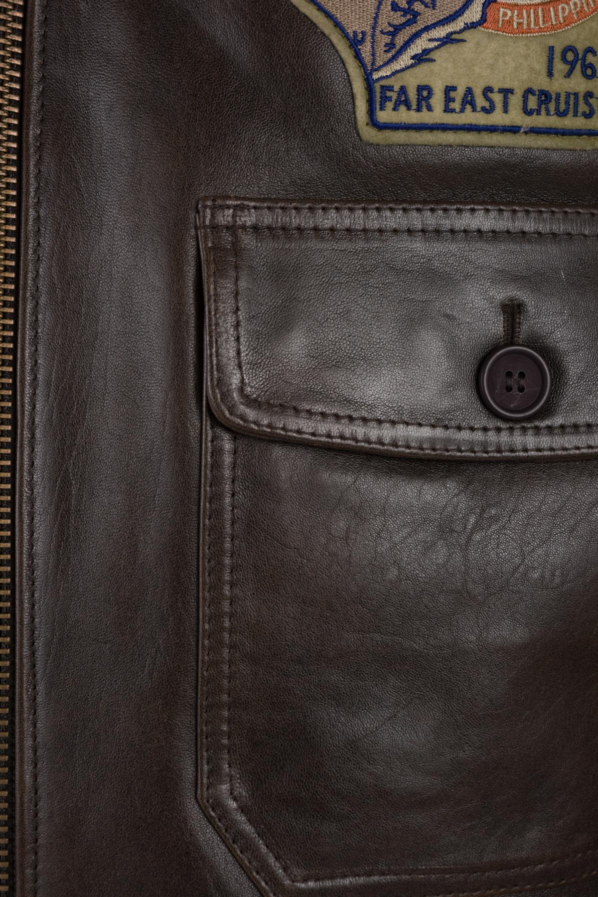 Blouson Homme Schott G1TG BROWN — vue 7