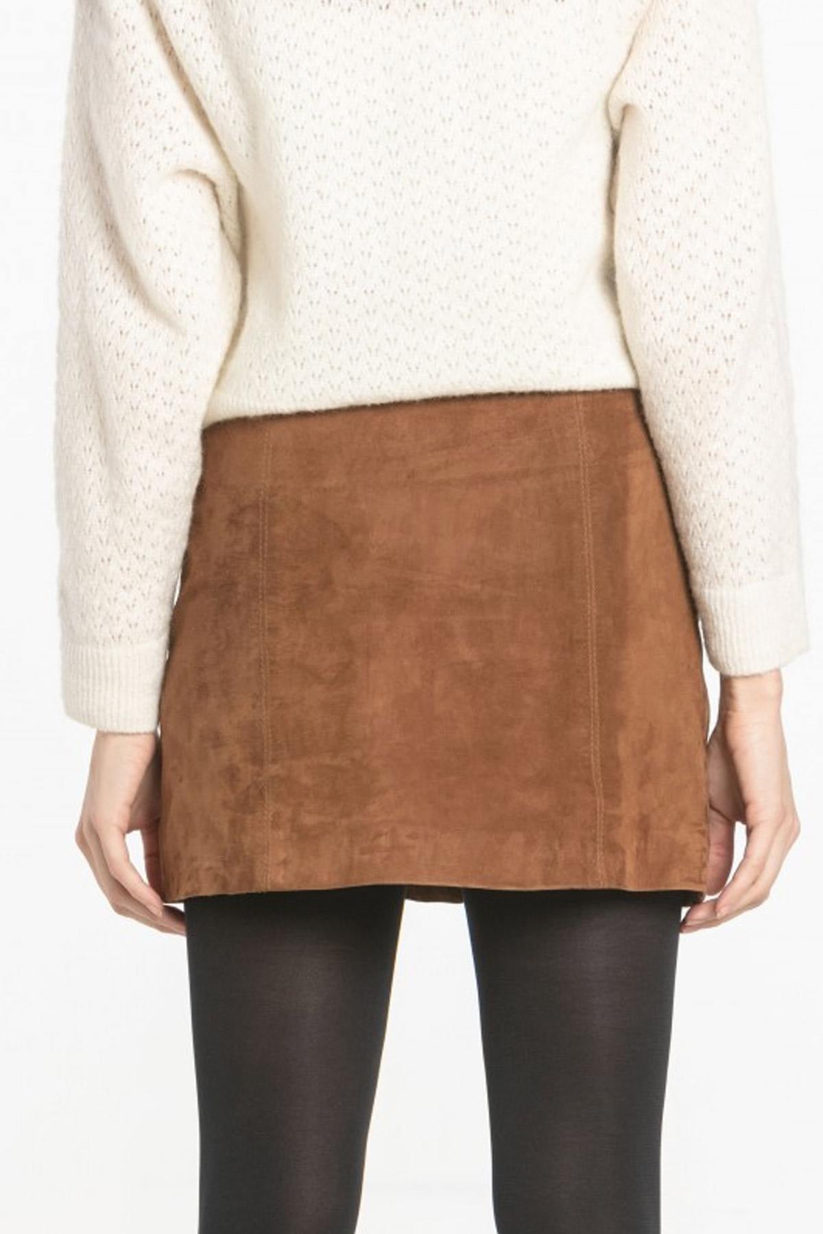Damen Rock/kleid Rose Garden JUBIGAEL GOAT SUEDE COGNAC  — Ansicht 5
