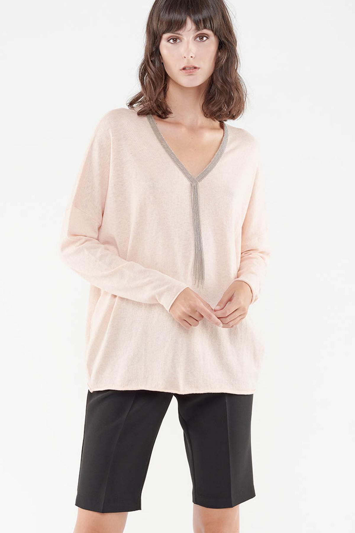 Maglione/felpa Donna Le Temps Des Cerises PULL F MANAE CREAM TAN — vista 1