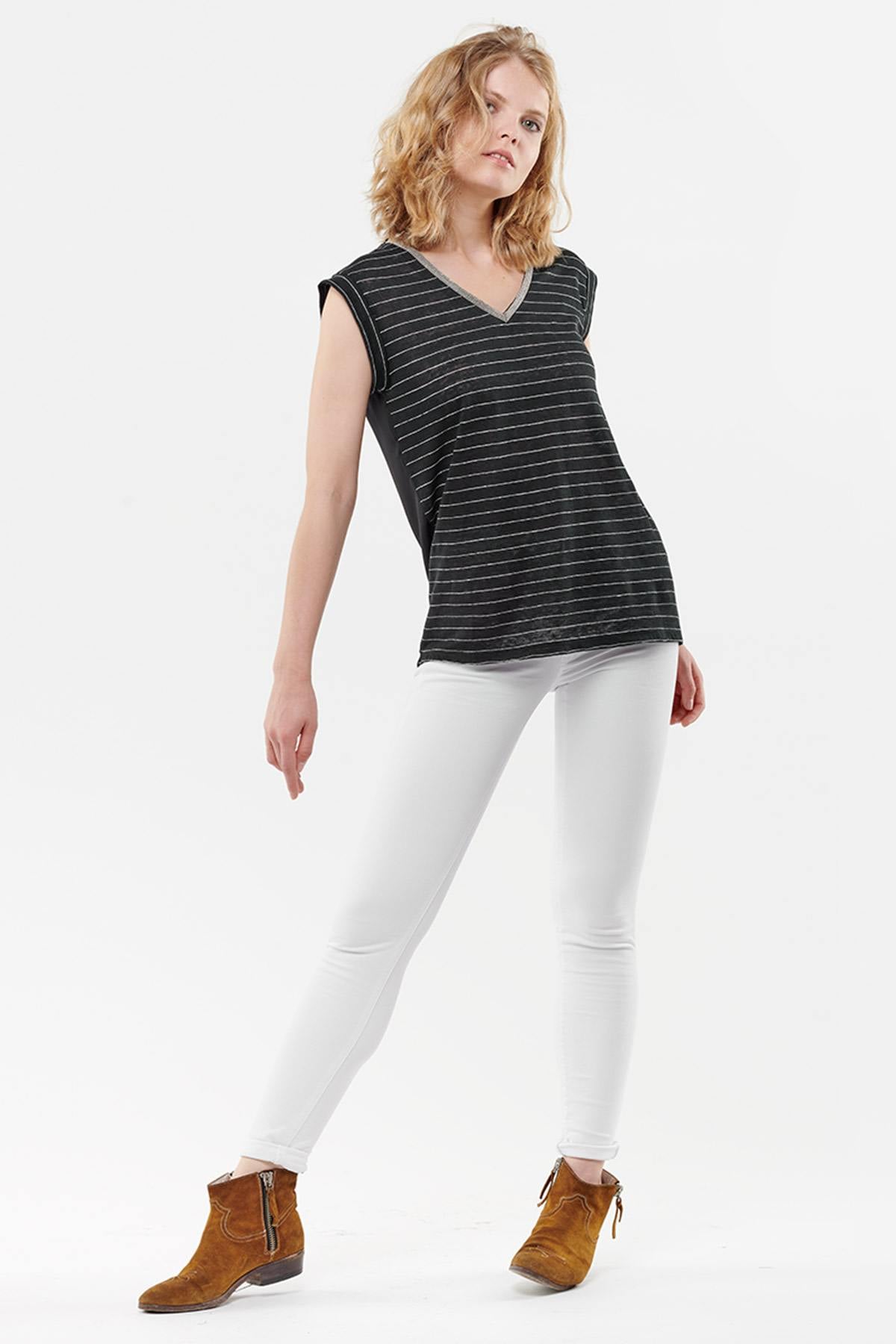 T-shirt Donna Le Temps Des Cerises TSHIRT F SERGIA BLACK — vista 2