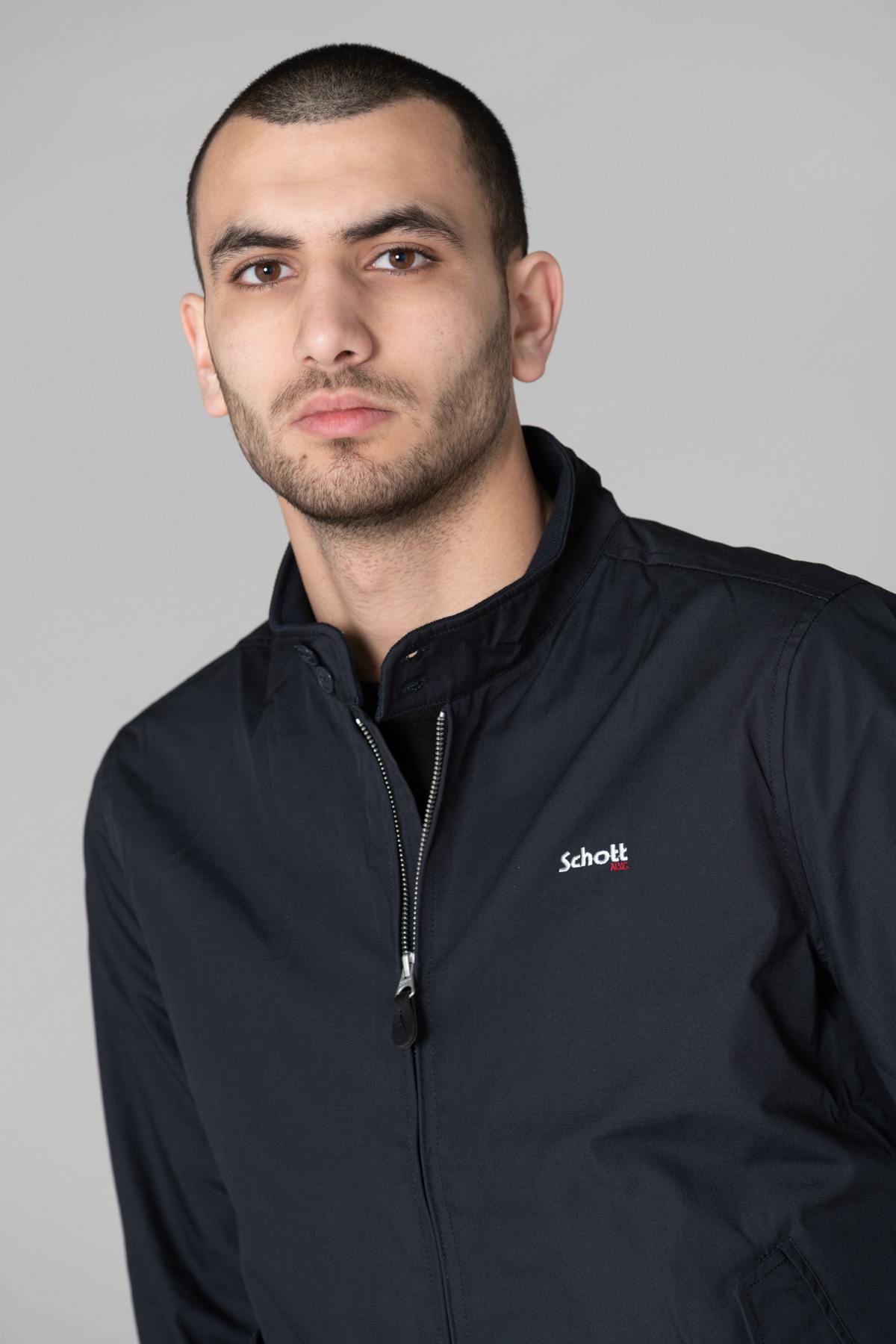 Giacche Uomo Schott CABL1220 NAVY — vista 3