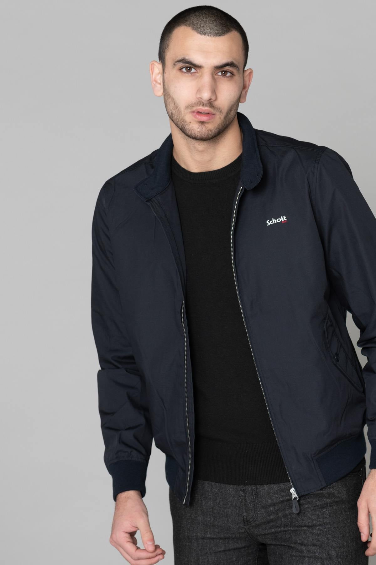 Giacche Uomo Schott CABL1220 NAVY — vista 5