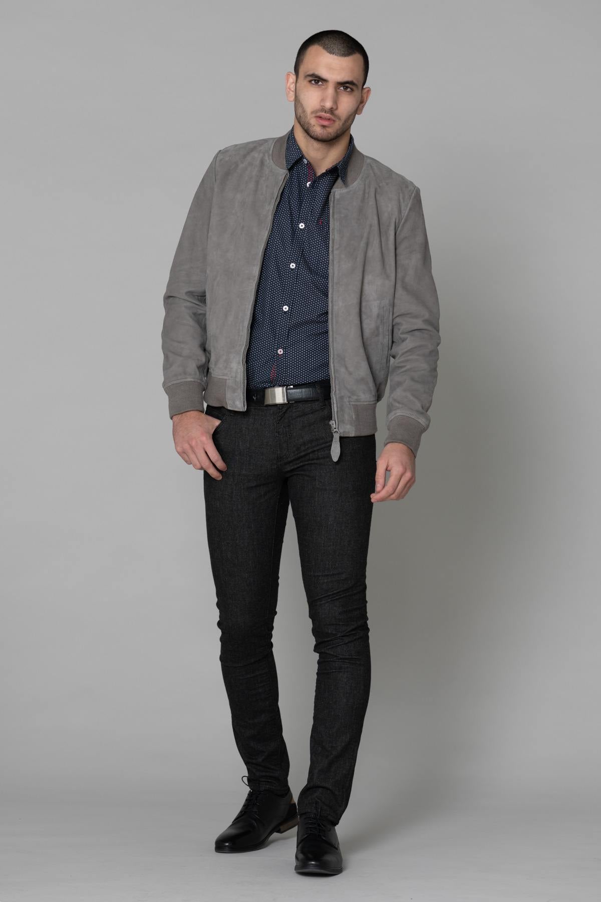 Chaqueta Hombre Schott LC300 LIGHT GREY — vista 2