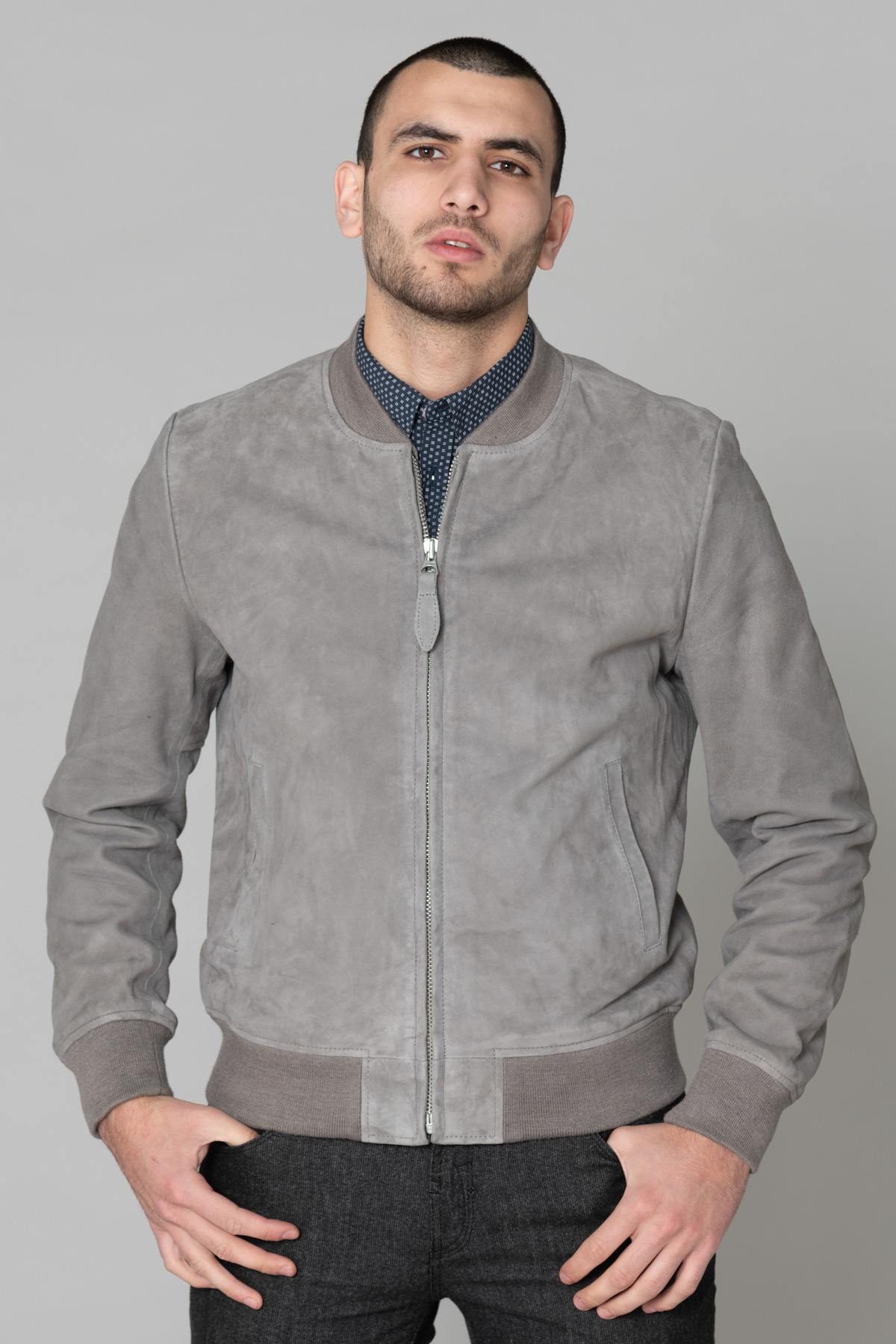 Chaqueta Hombre Schott LC300 LIGHT GREY — vista 1
