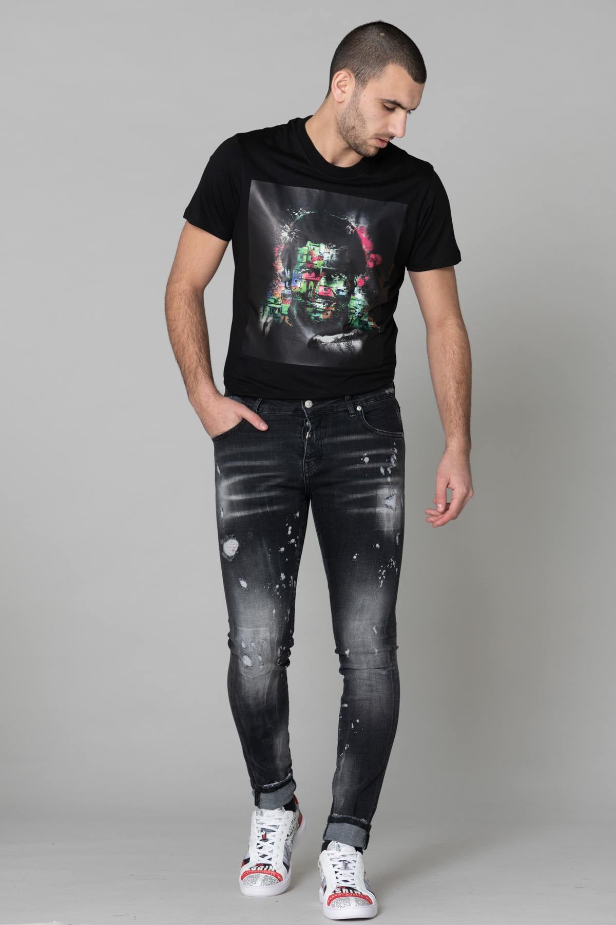 Tee Shirt Homme Horspist PABLO BLACK — vue 3