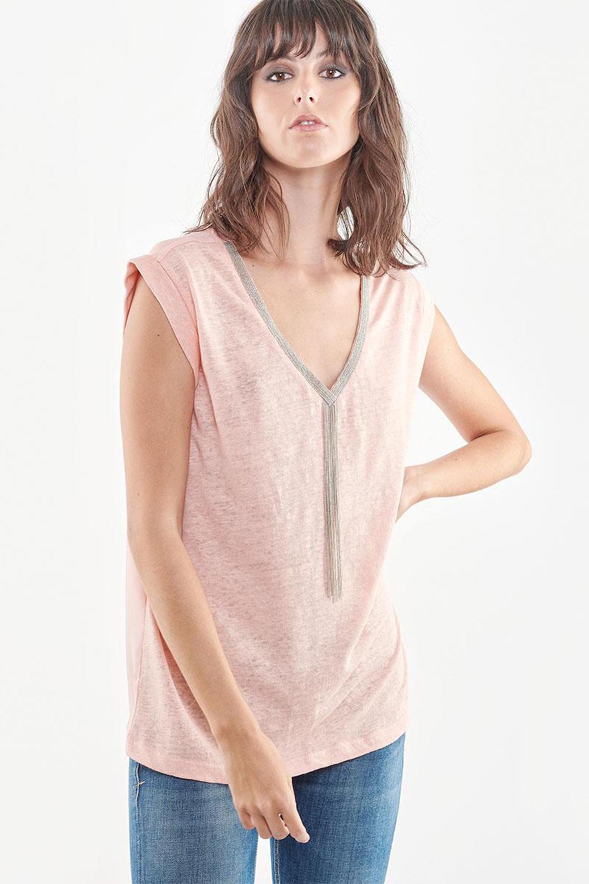 T-shirt Donna Le Temps Des Cerises TSHIRT F CHRIS PEACH — vista 1