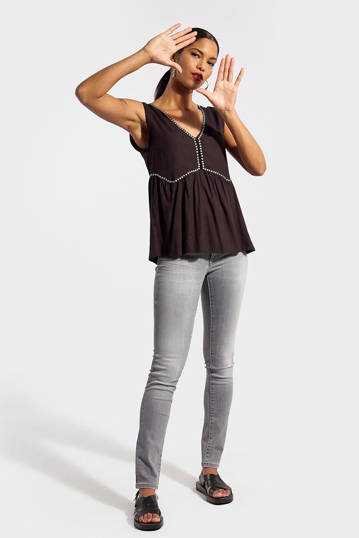 T-shirt Donna Kaporal ARTY BLACK — vista 3