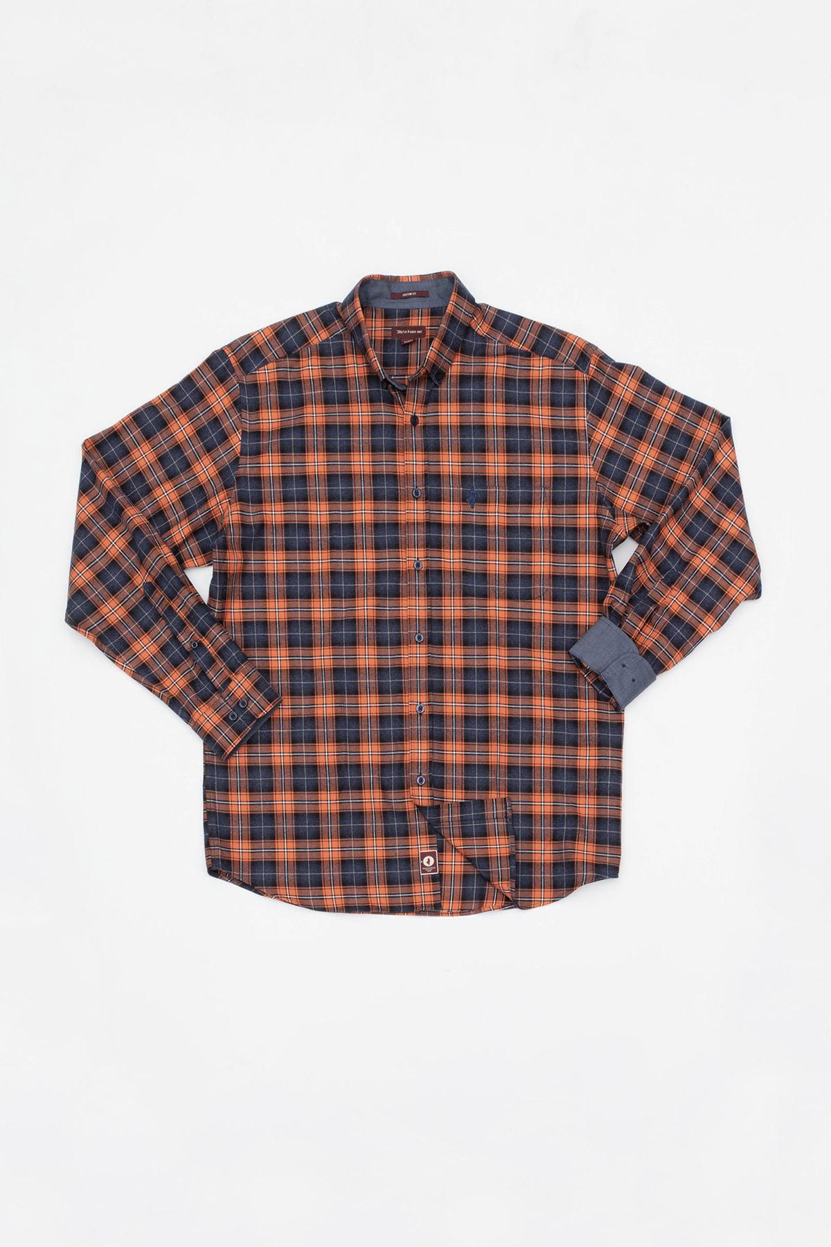 Herren Hemd Mcs CHEMISE MFCHML-C012-301 ORANGE — Ansicht 1