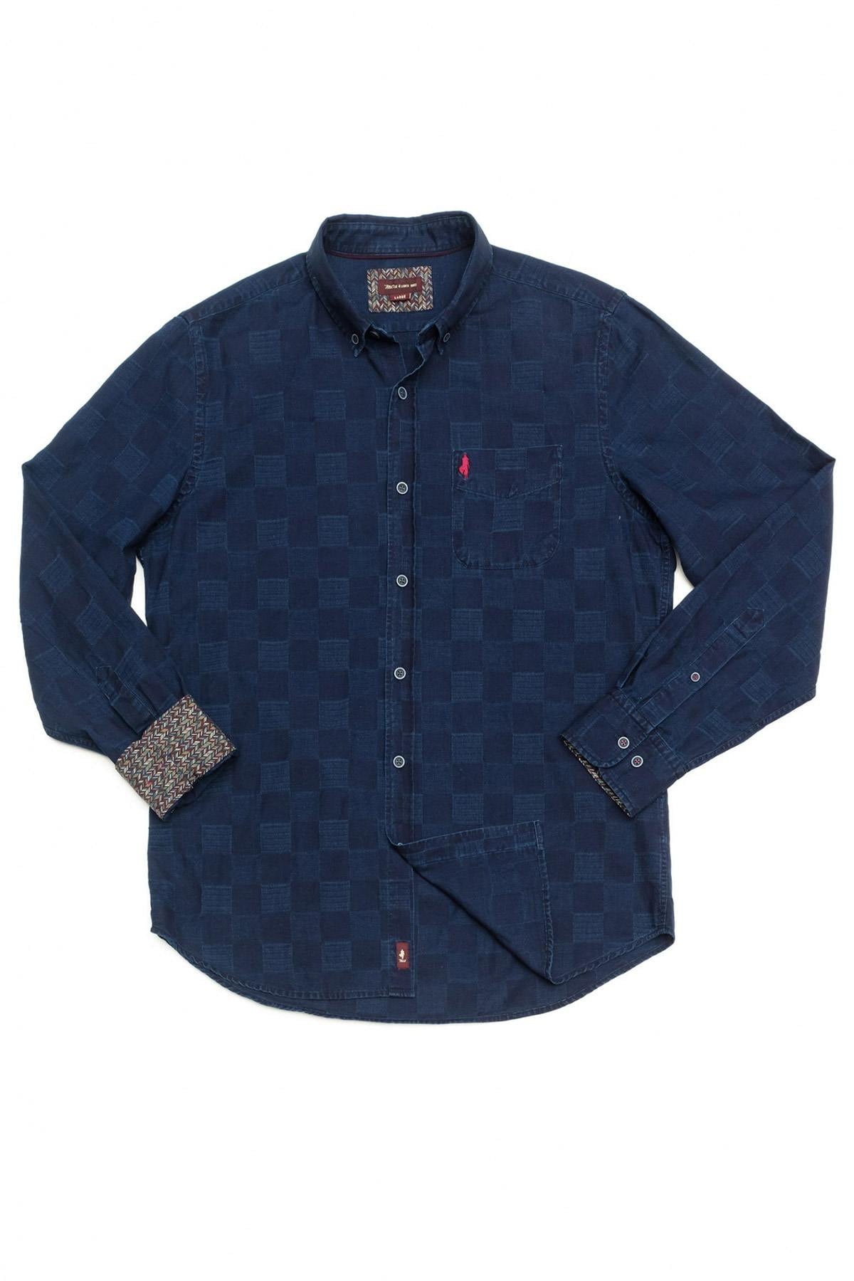 Camicia Uomo Mcs CHEMISE DMM8101000-C0165-754 INDIGO — vista 1