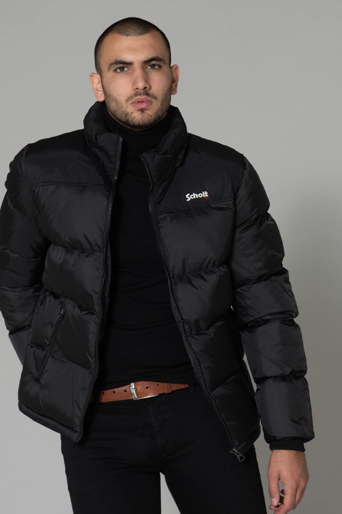 Giacche Uomo Schott UTAH BLACK — vista 7