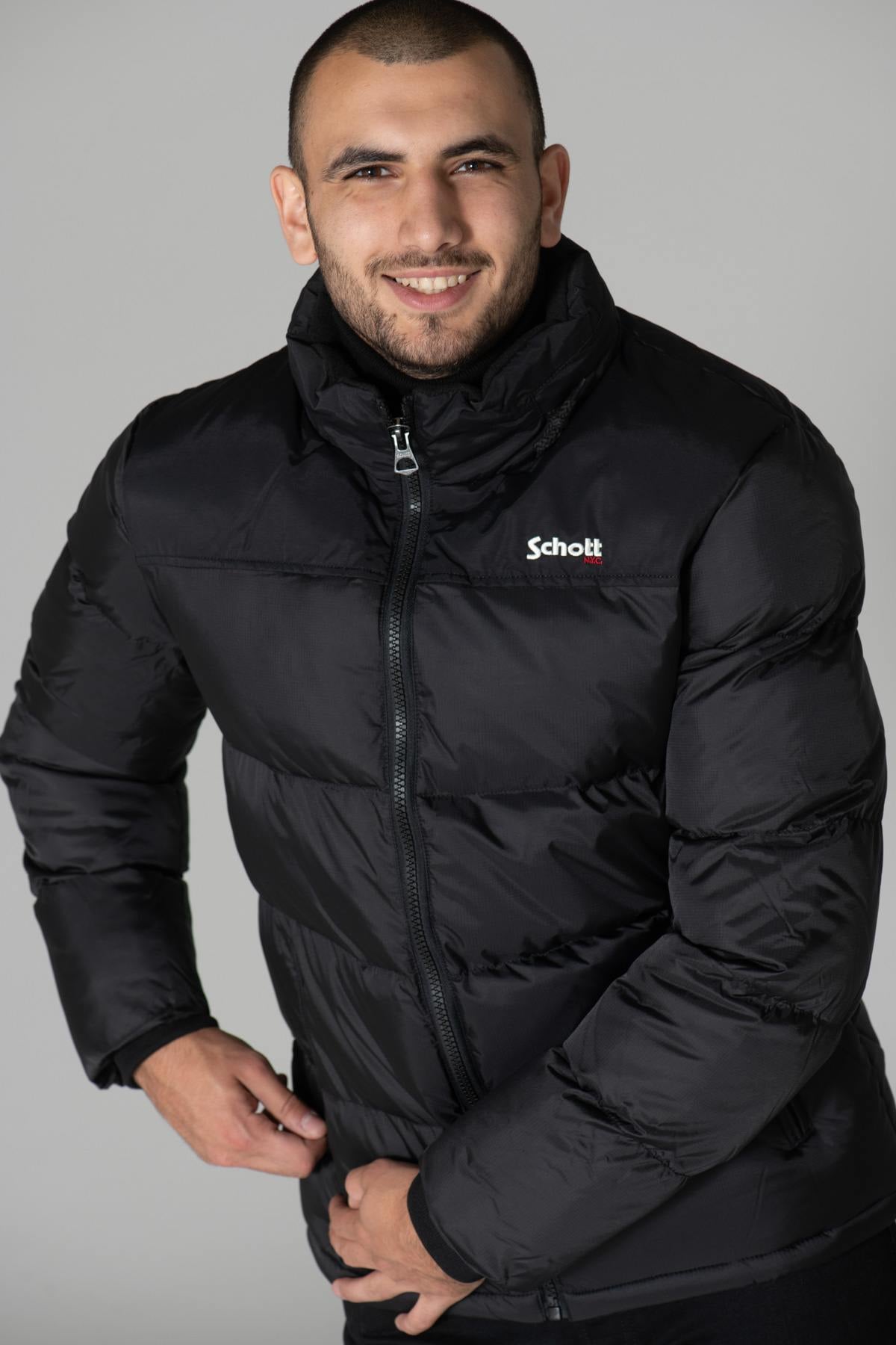 Giacche Uomo Schott UTAH BLACK — vista 1