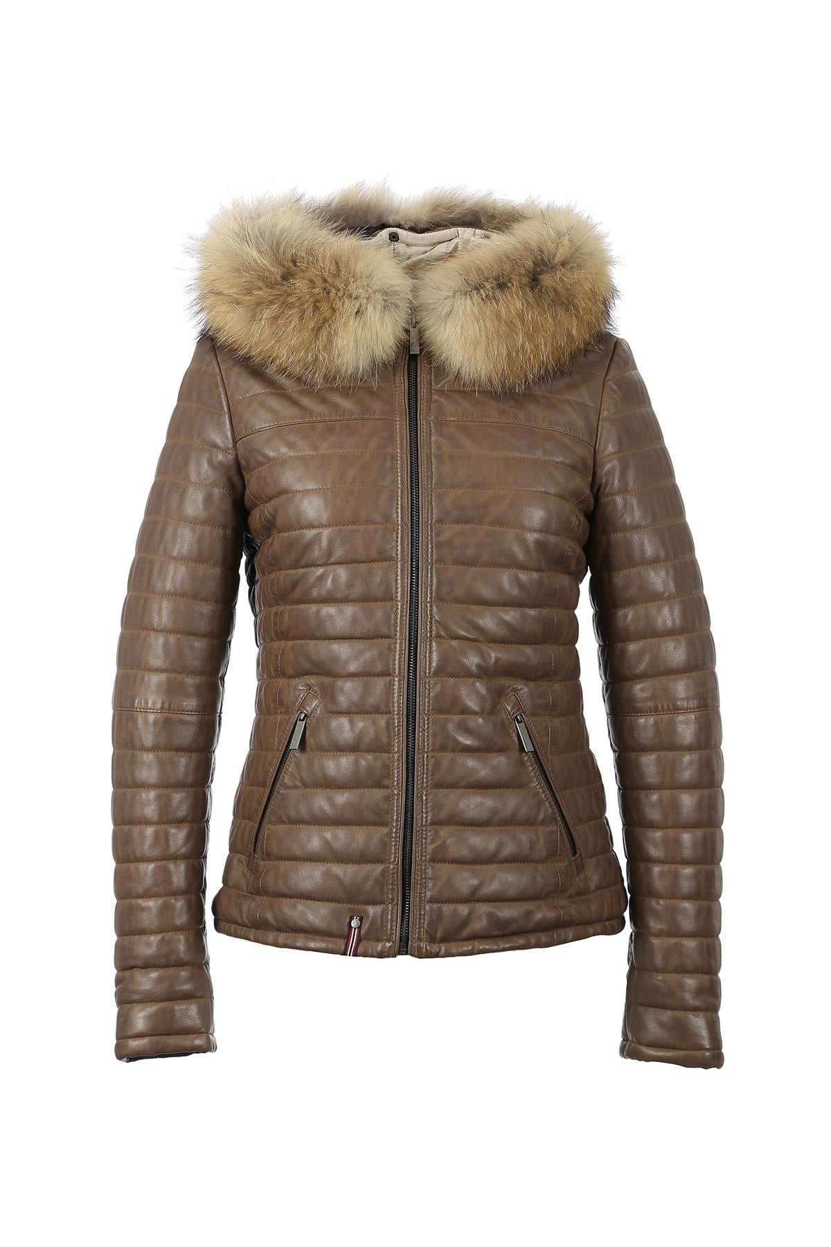 Blouson Femme Oakwood HAPPY MARRON CLAIR 503 ZZ — vue 10