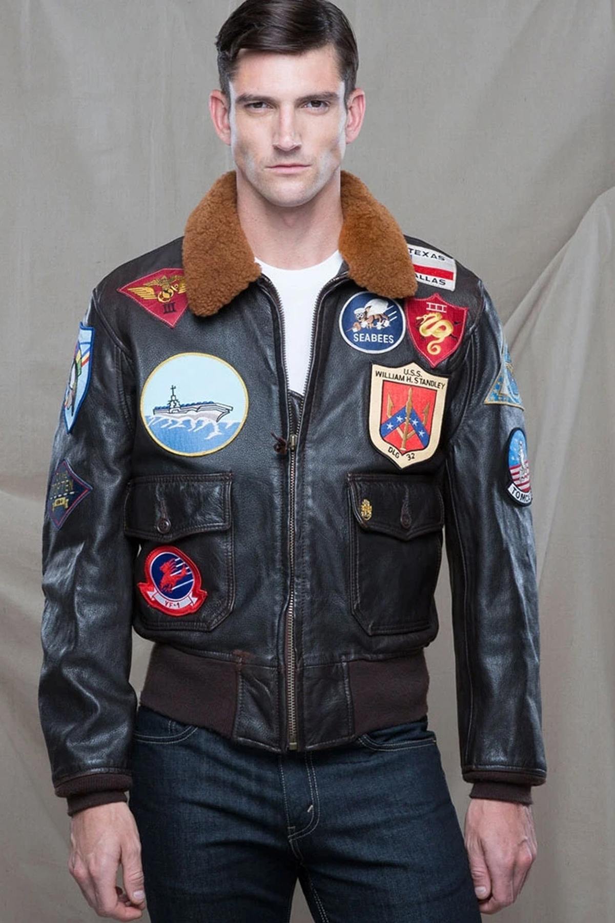 Giacche Uomo Top Gun Z201036T BROWN MOVIE HEROES TOP GUN — vista 6