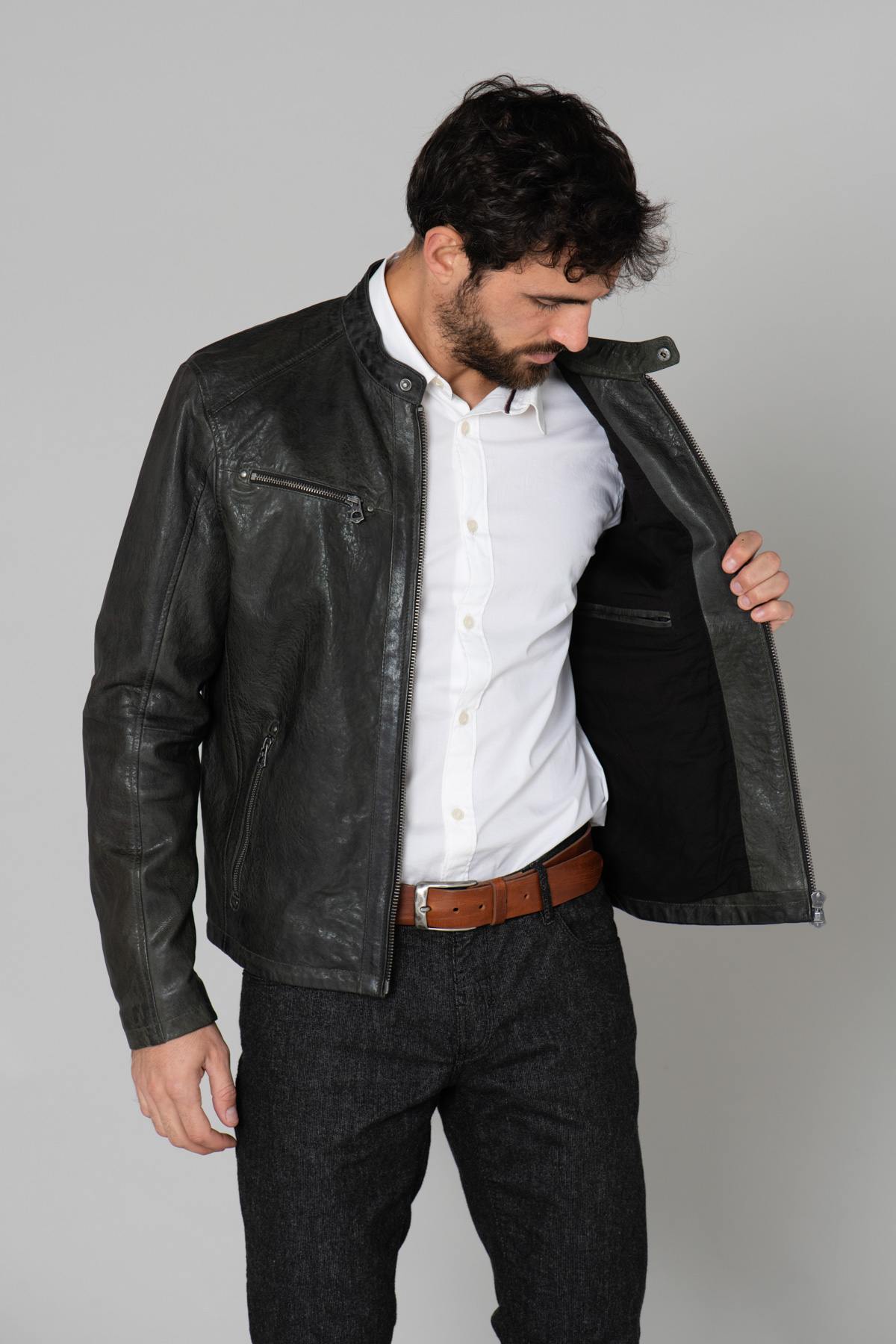 Giacche Uomo Daytona GAFINO SHEEP TWIX D/OLIVE — vista 5