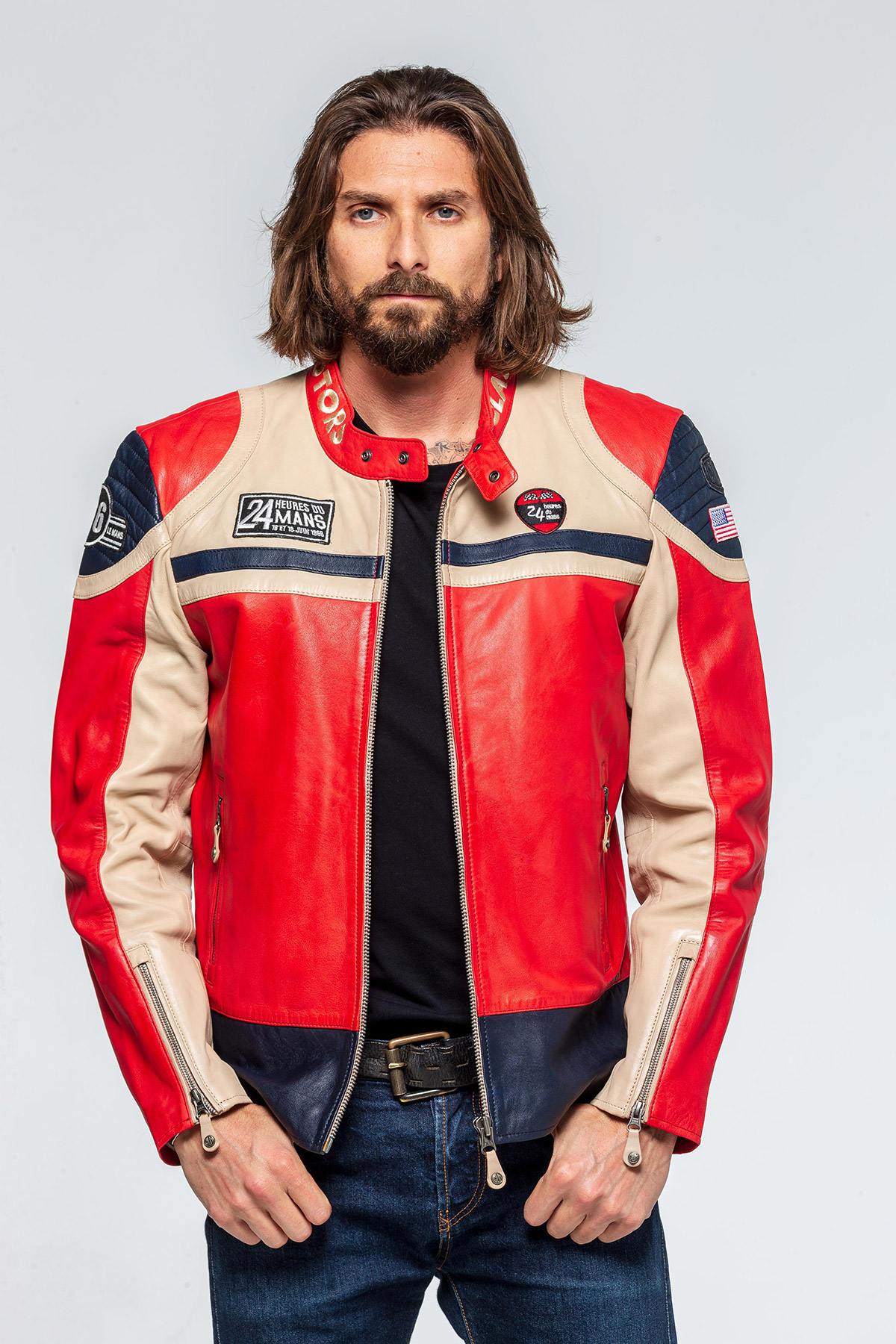 Blouson Homme 24h Le Mans STEEL SHEEP CROWN RED / OFF WHITE  — vue 6