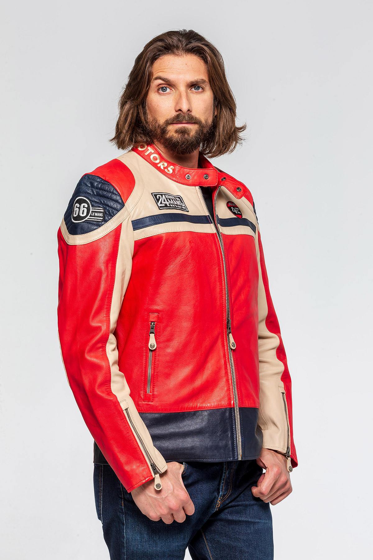 Blouson Homme 24h Le Mans STEEL SHEEP CROWN RED / OFF WHITE  — vue 8