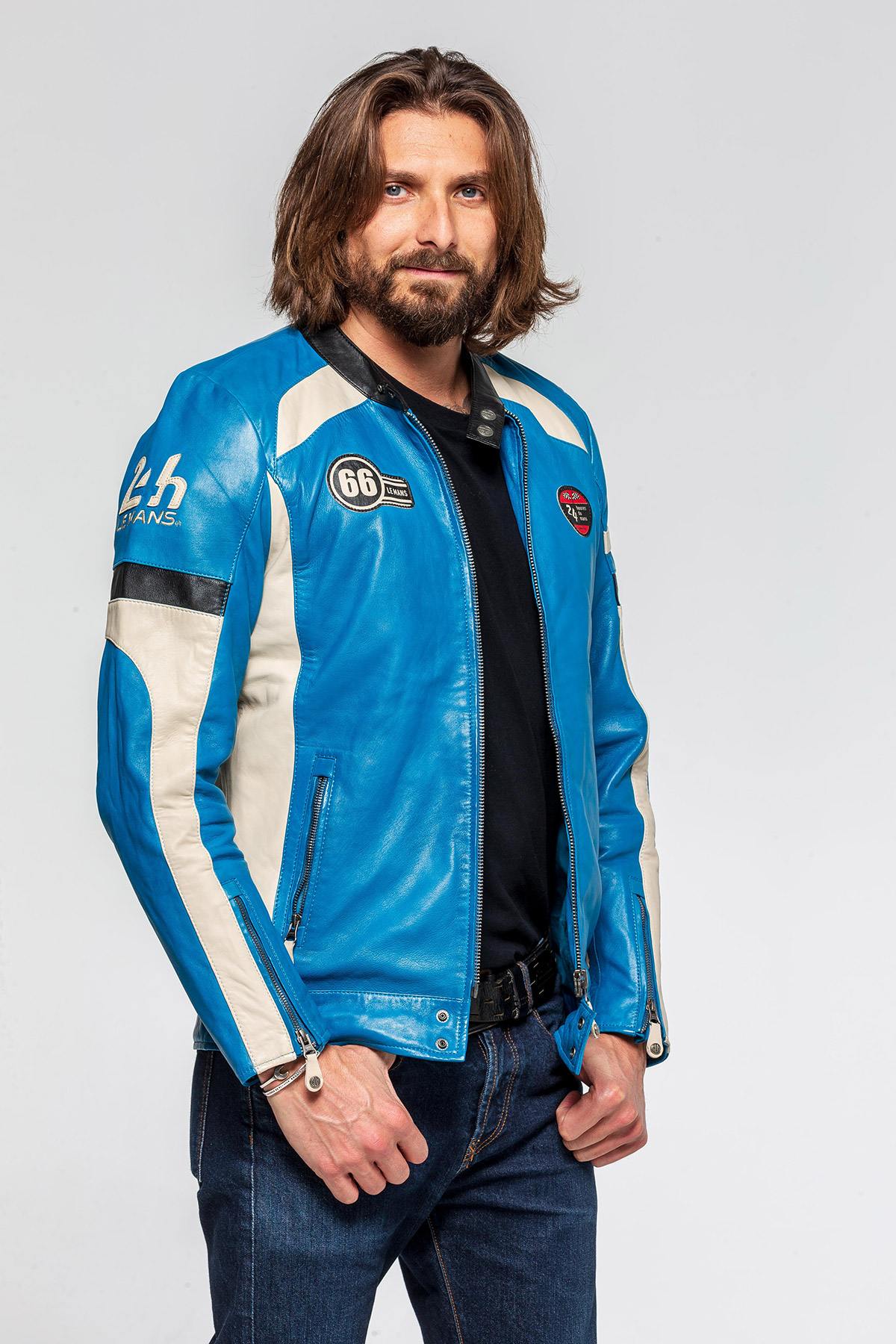 Giacche Uomo 24h Le Mans SHELBY-LM SHEEP CROWN GITANES / ECRU — vista 3