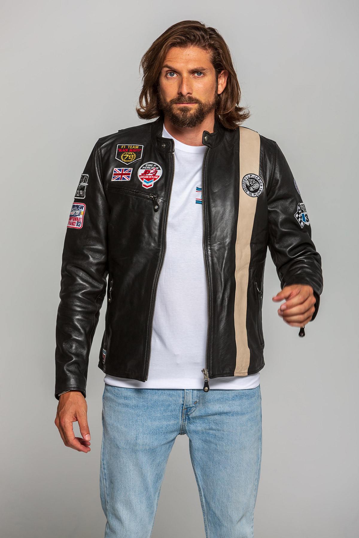 Chaqueta Hombre Classic Legend Motors LOTUS JP JARIER SHEEP CROWN BLACK — vista 2