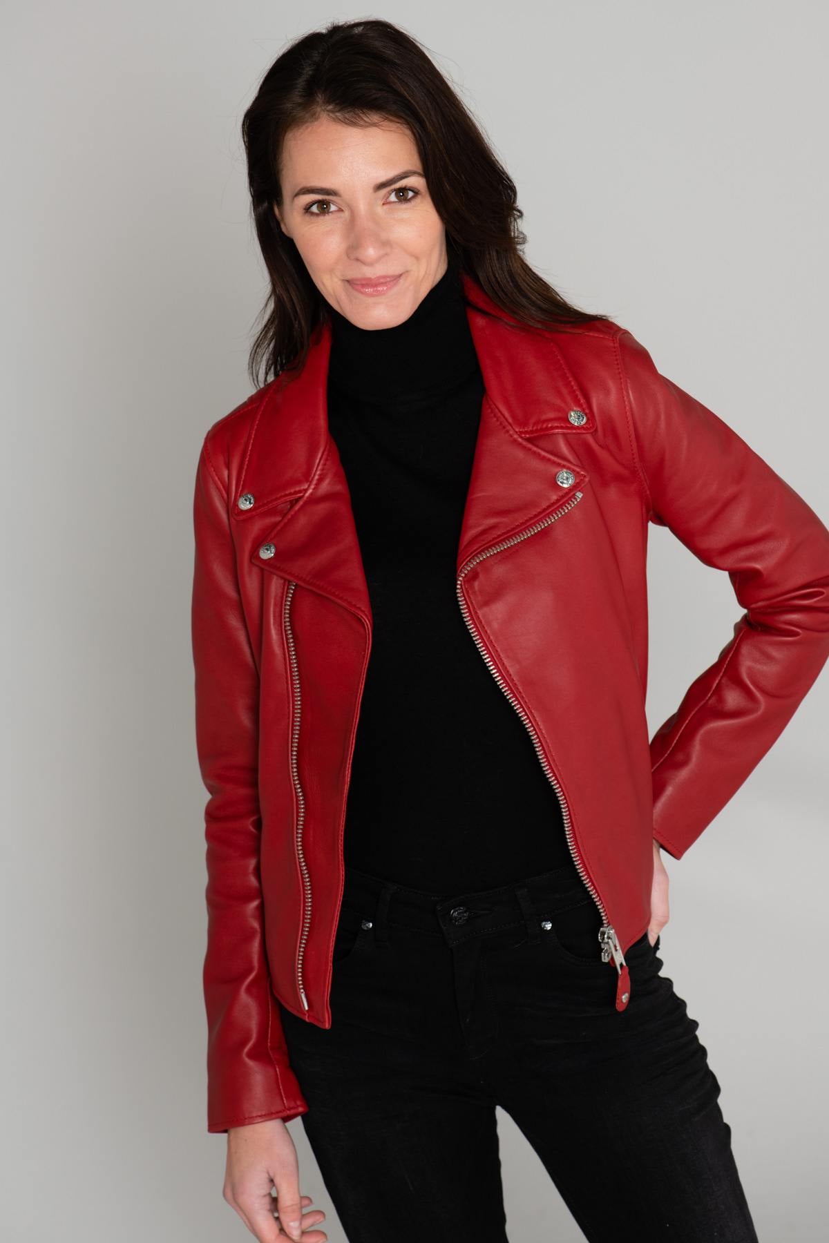 Damen Jacke Schott LCW8614 RED — Ansicht 14