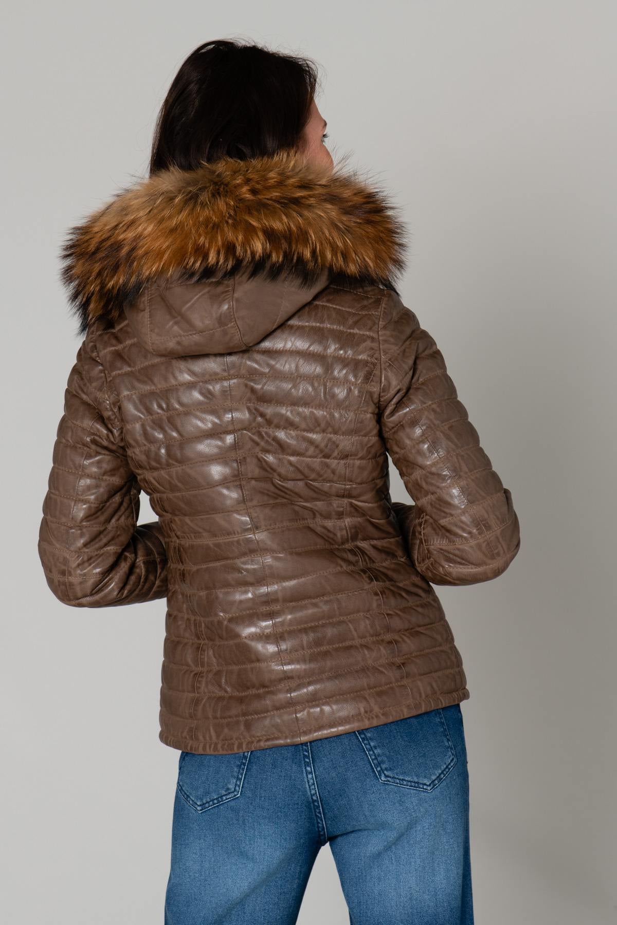 Blouson Femme Oakwood HAPPY MARRON CLAIR 503 ZZ — vue 5